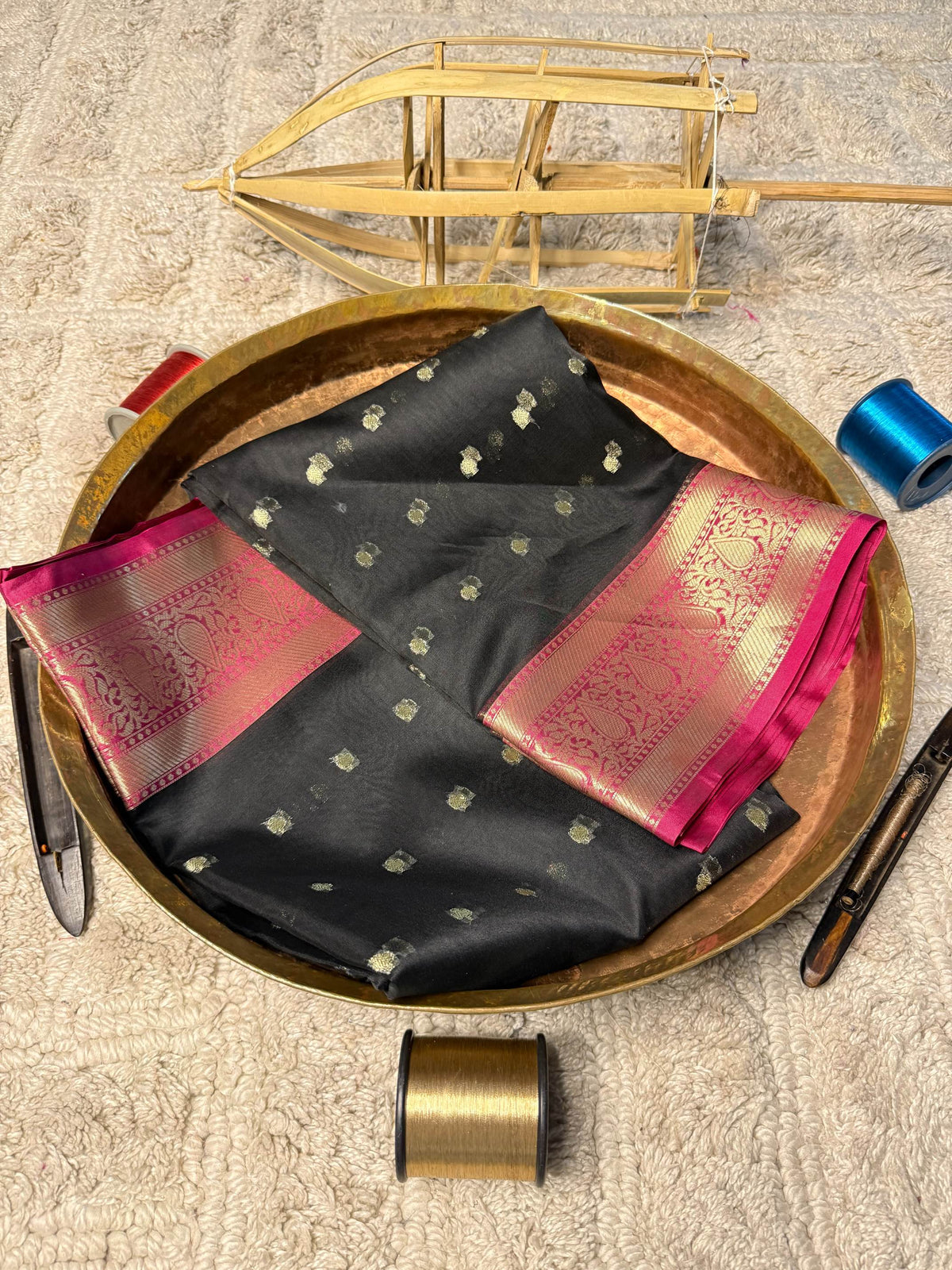 Eccentric zari weave Softsilk Banarasi Saree