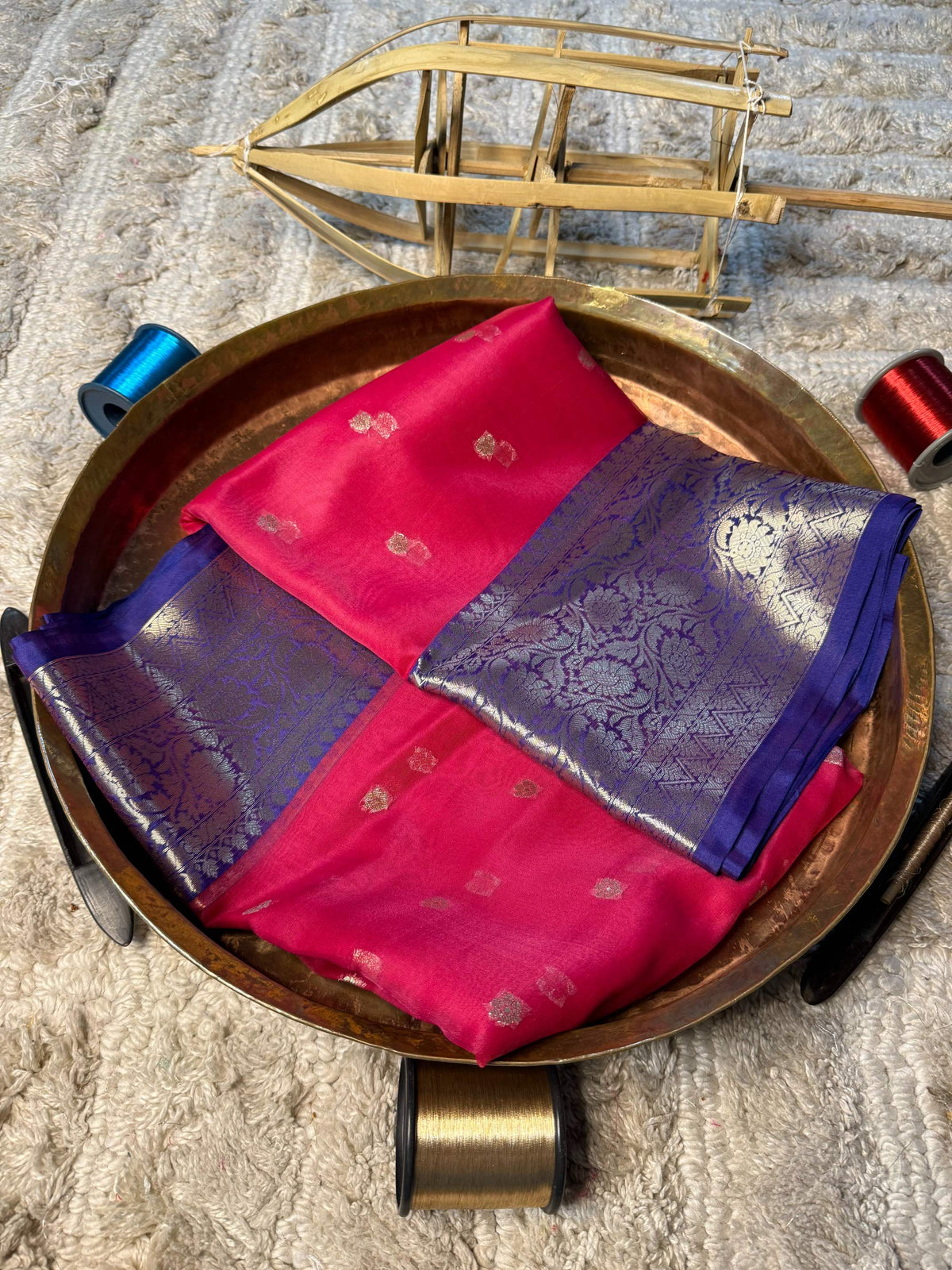 Eccentric zari weave Softsilk Banarasi Saree
