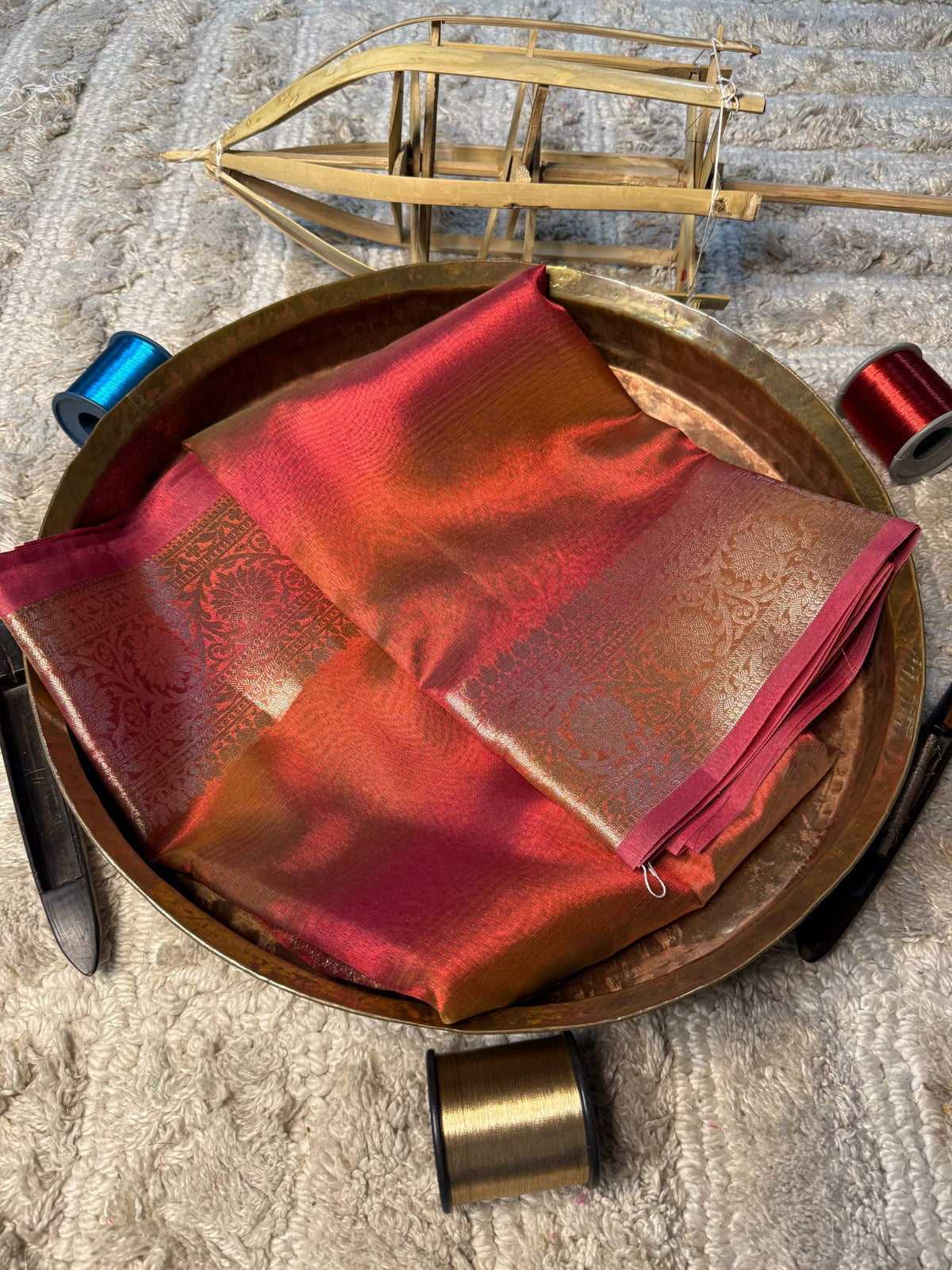Eccentric zari weave Softsilk Banarasi Saree
