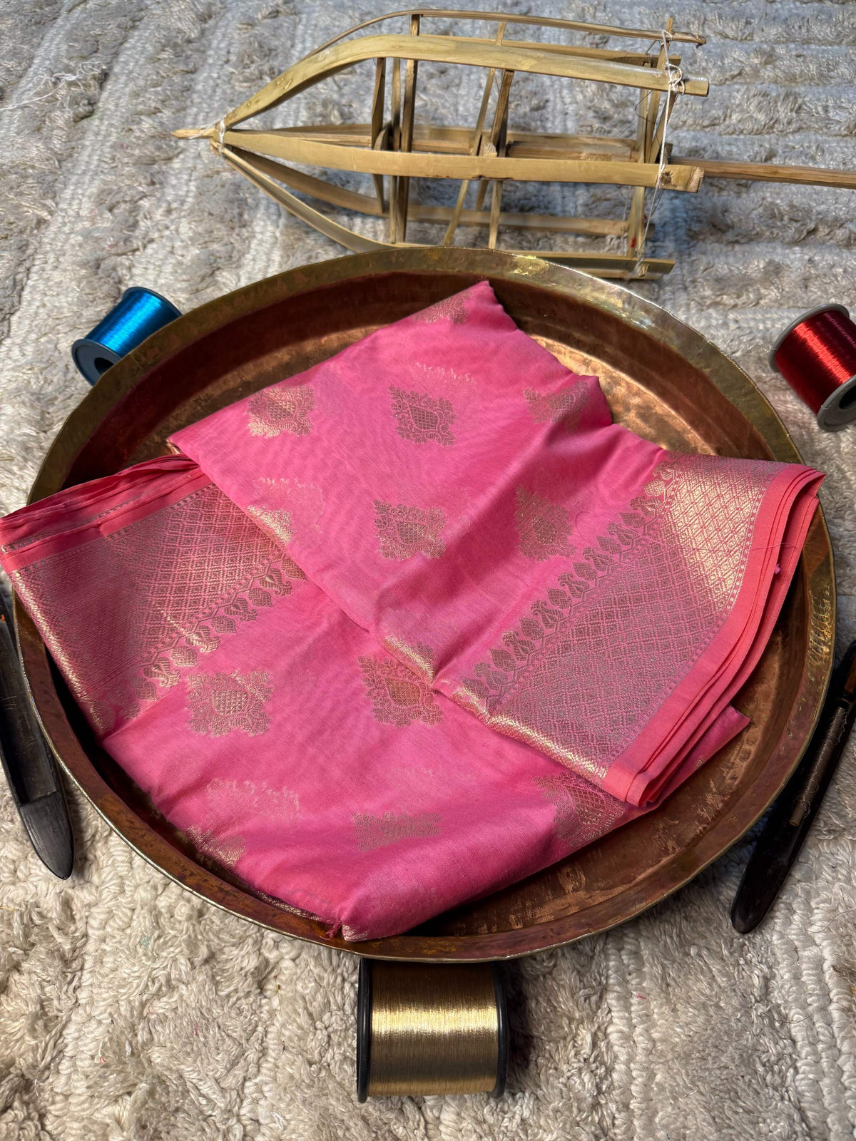 Eccentric zari weave Softsilk Banarasi Saree