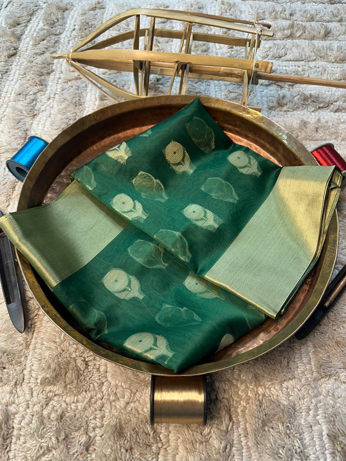 Eccentric zari weave Softsilk Banarasi Saree
