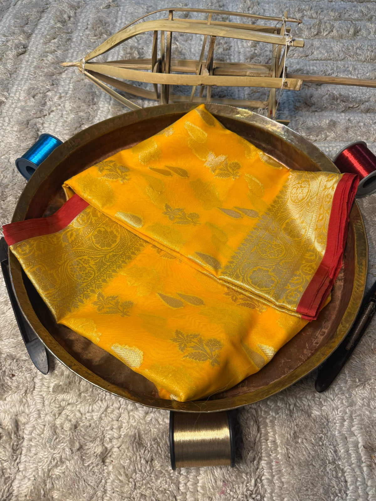 Eccentric zari weave Softsilk Banarasi Saree