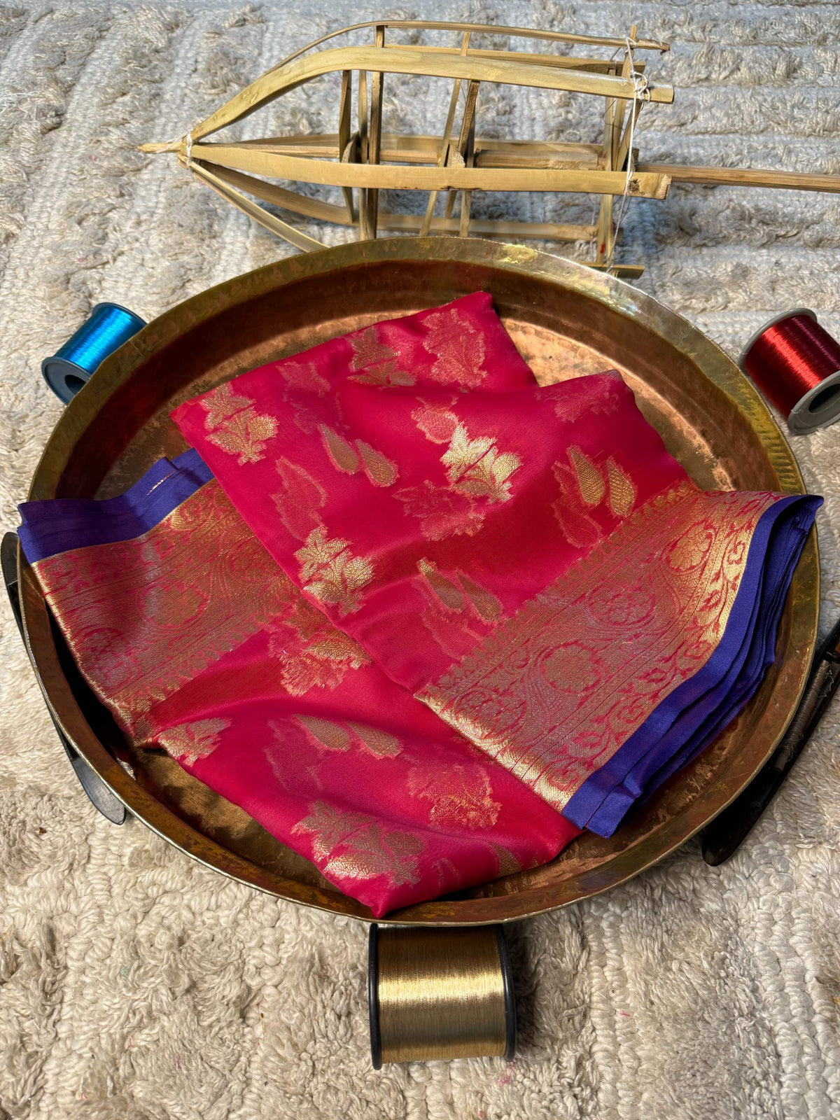 Eccentric zari weave Softsilk Banarasi Saree