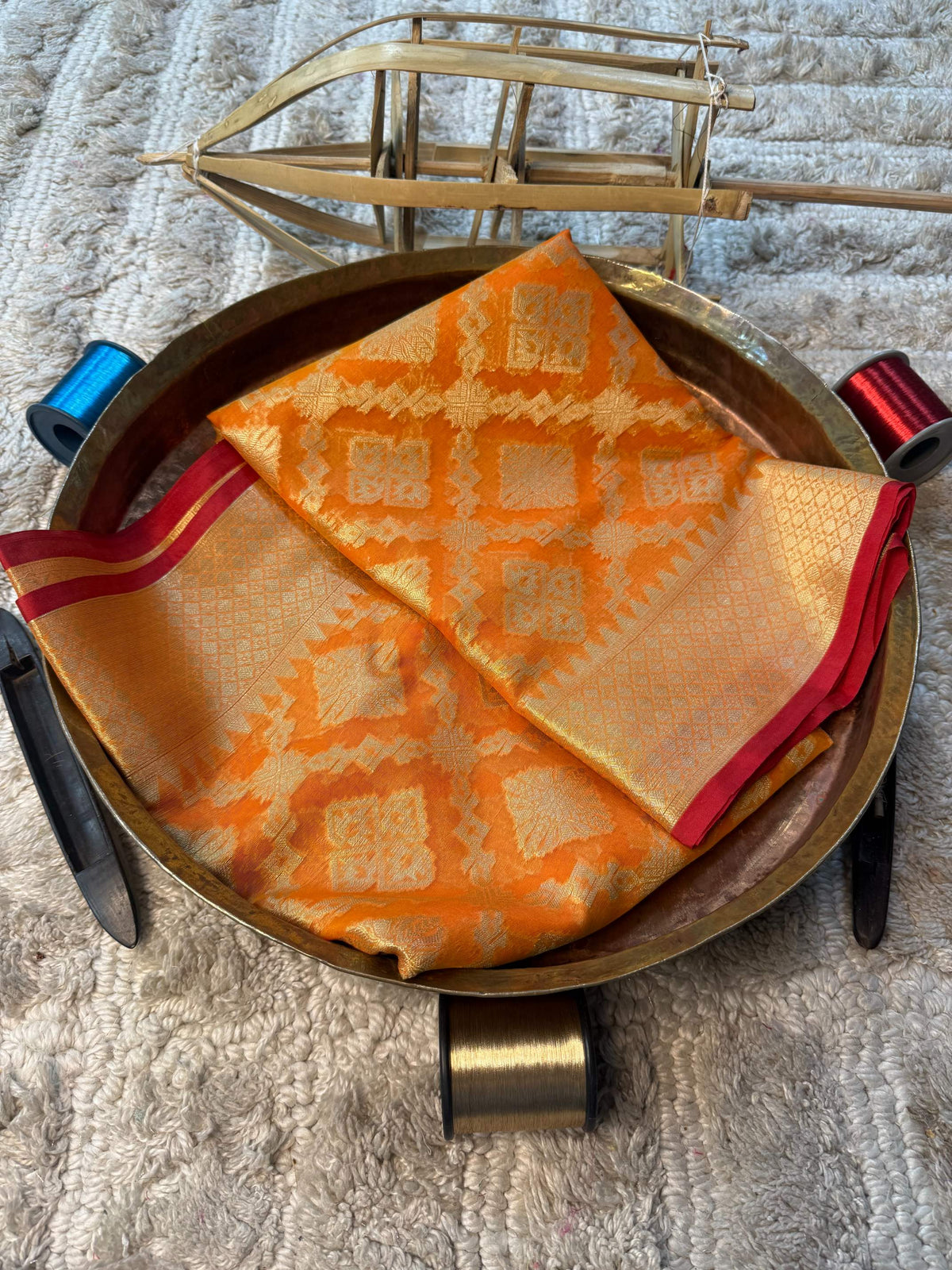 Eccentric zari weave Softsilk Banarasi Saree
