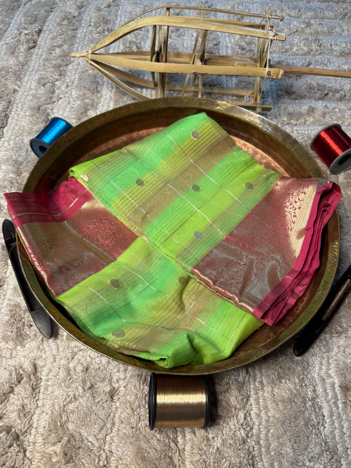 Eccentric zari weave Softsilk Banarasi Saree