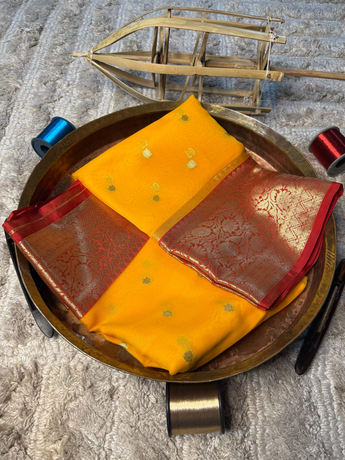 Eccentric zari weave Softsilk Banarasi Saree