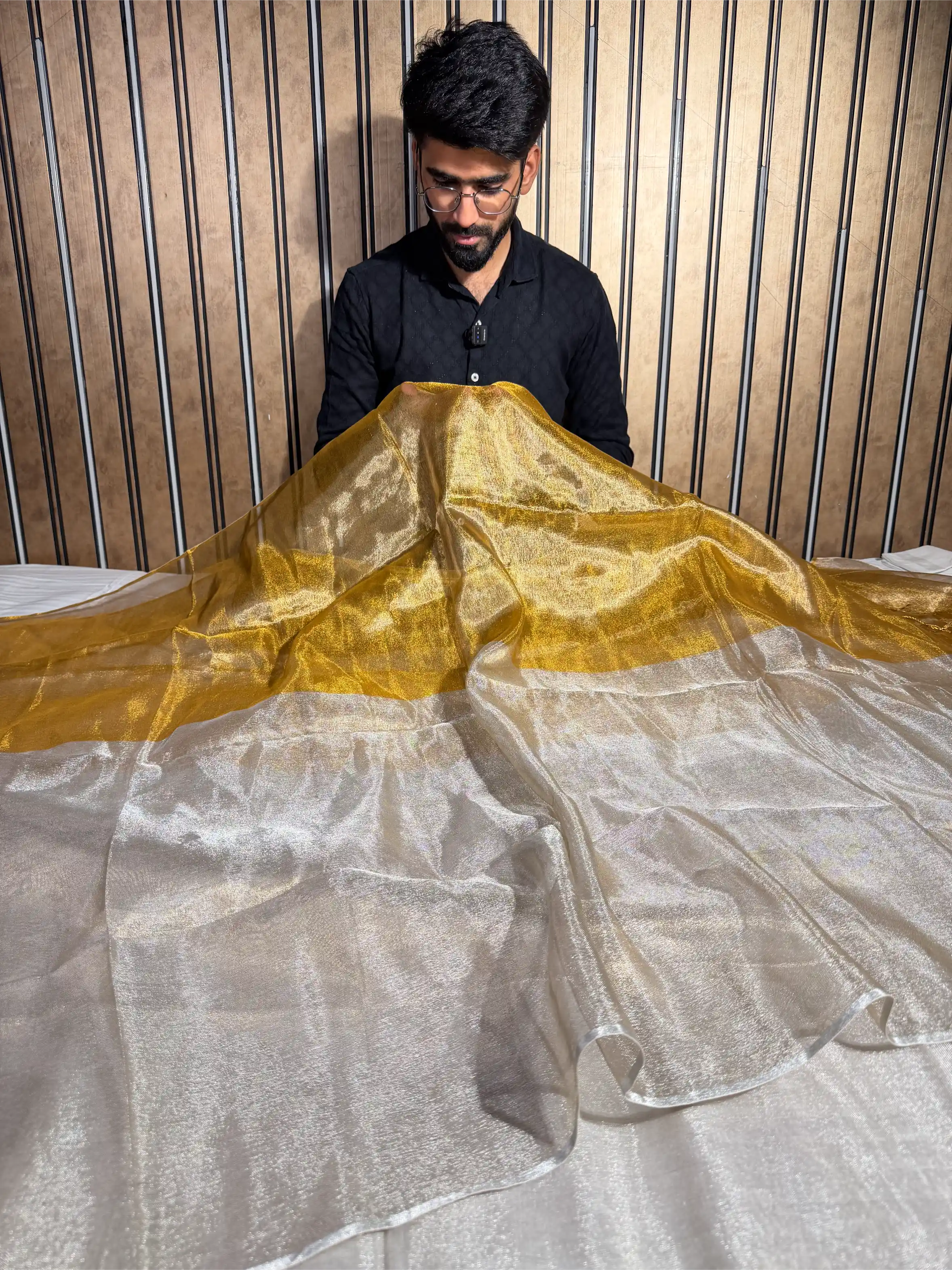 Half Half Statement Tissue Silk Banarasi Saree