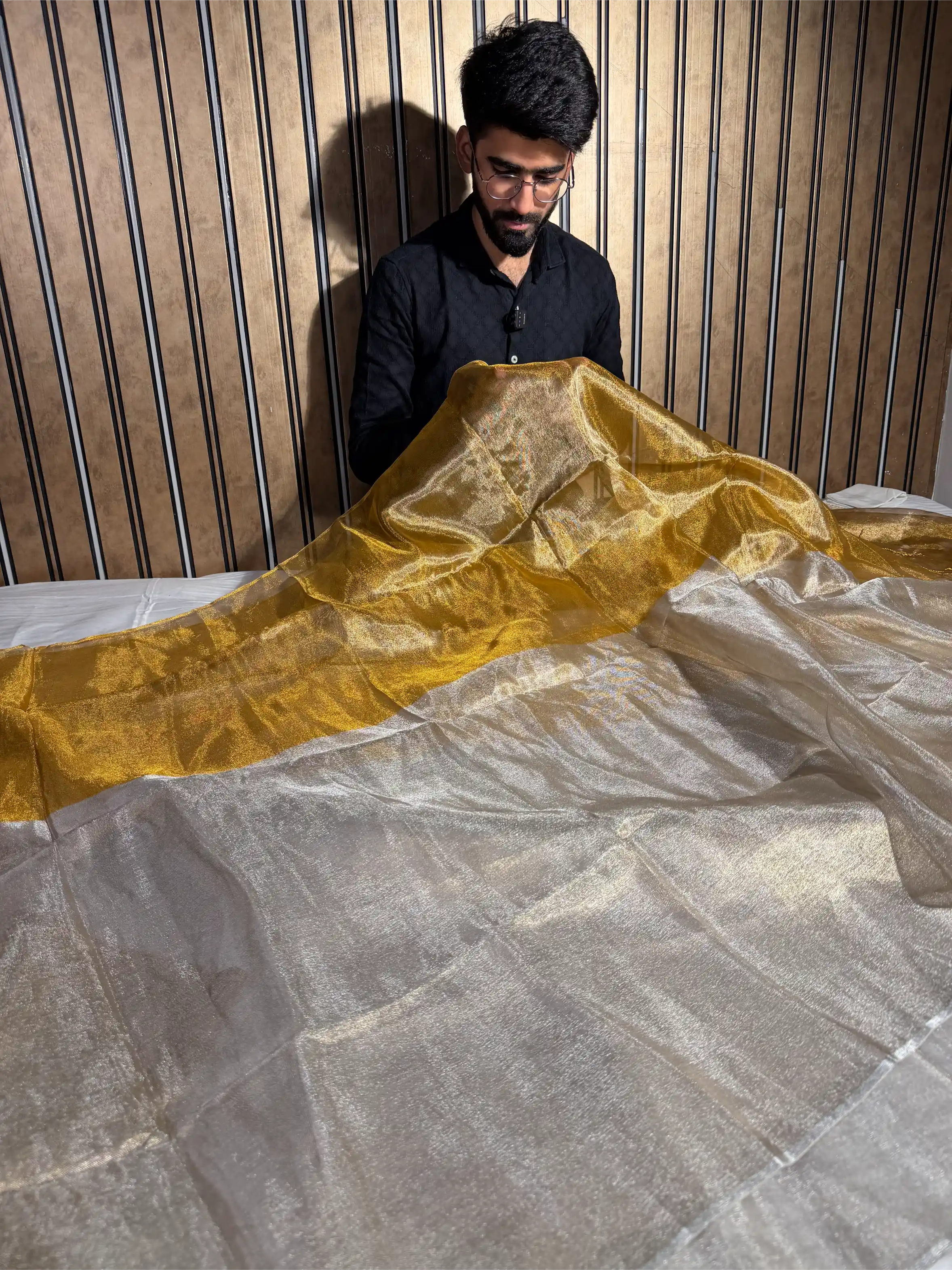 Half Half Statement Tissue Silk Banarasi Saree