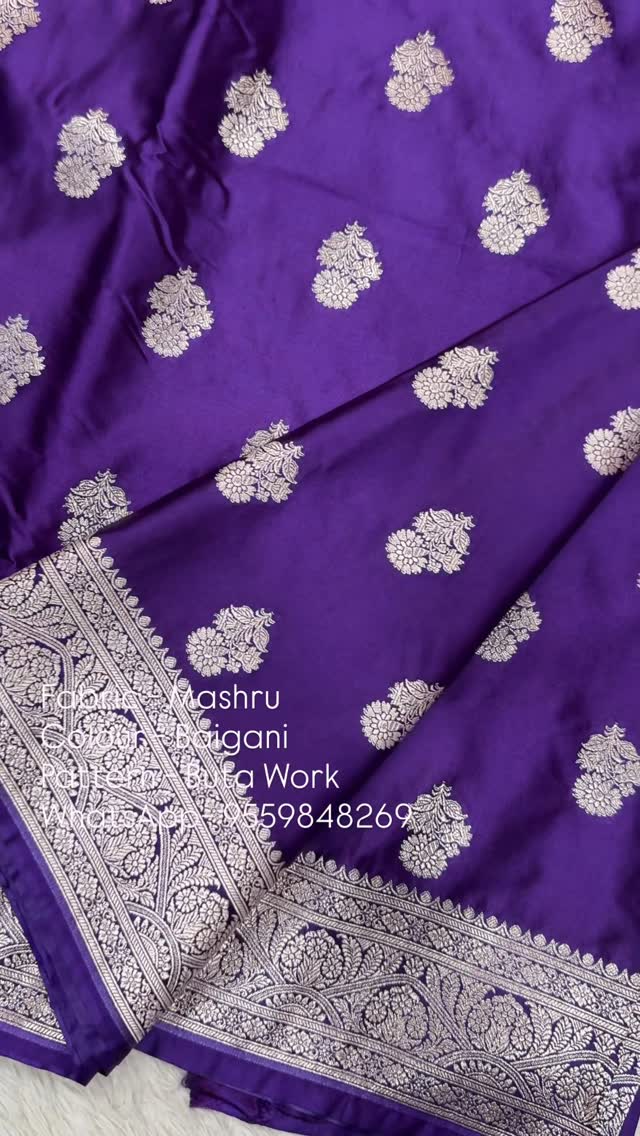 Eccentric Baigani Shade Mashru Katan Silk Traditional Banarasi Saree