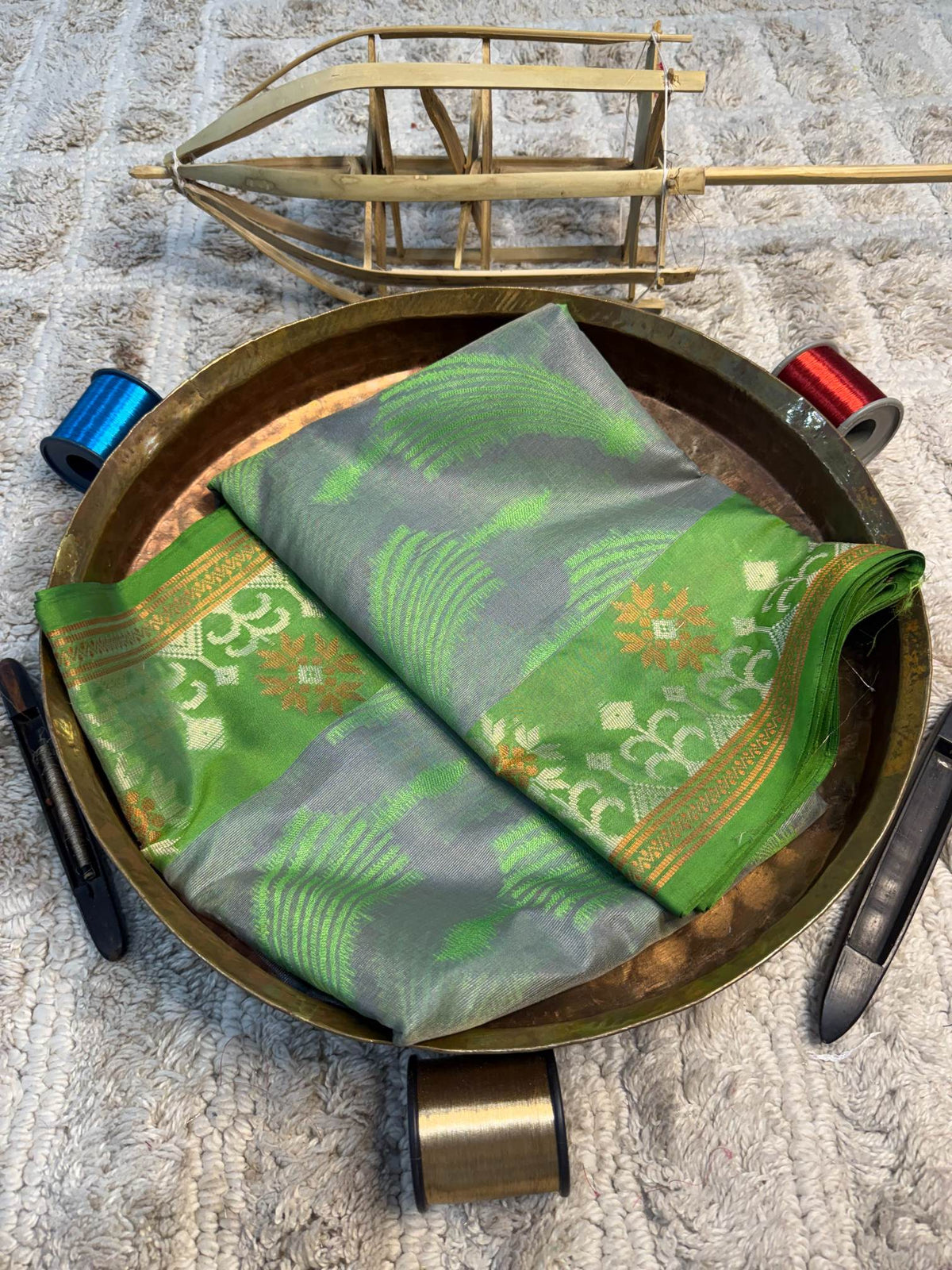 Eccentric zari weave Softsilk Banarasi Saree