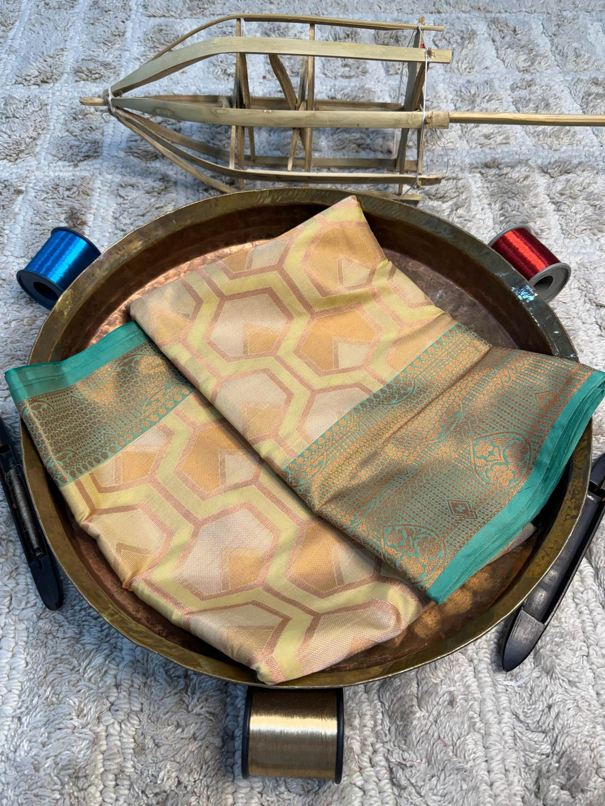 Eccentric zari weave Softsilk Banarasi Saree
