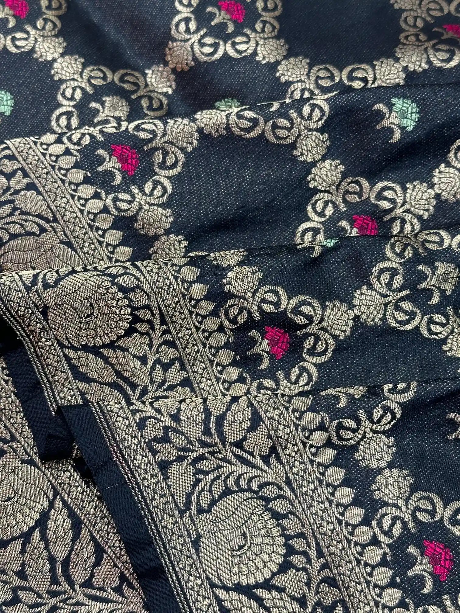 Jangla Weave Concept Pure Katan Silk Banarasi Saree