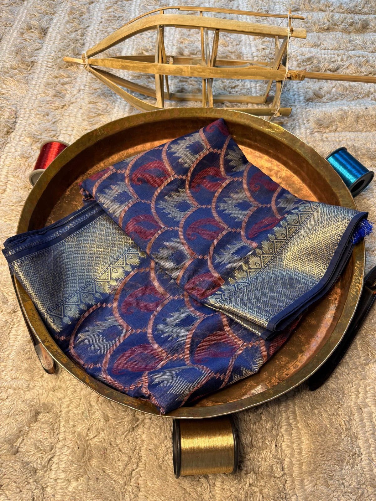 Eccentric zari weave Softsilk Banarasi Saree