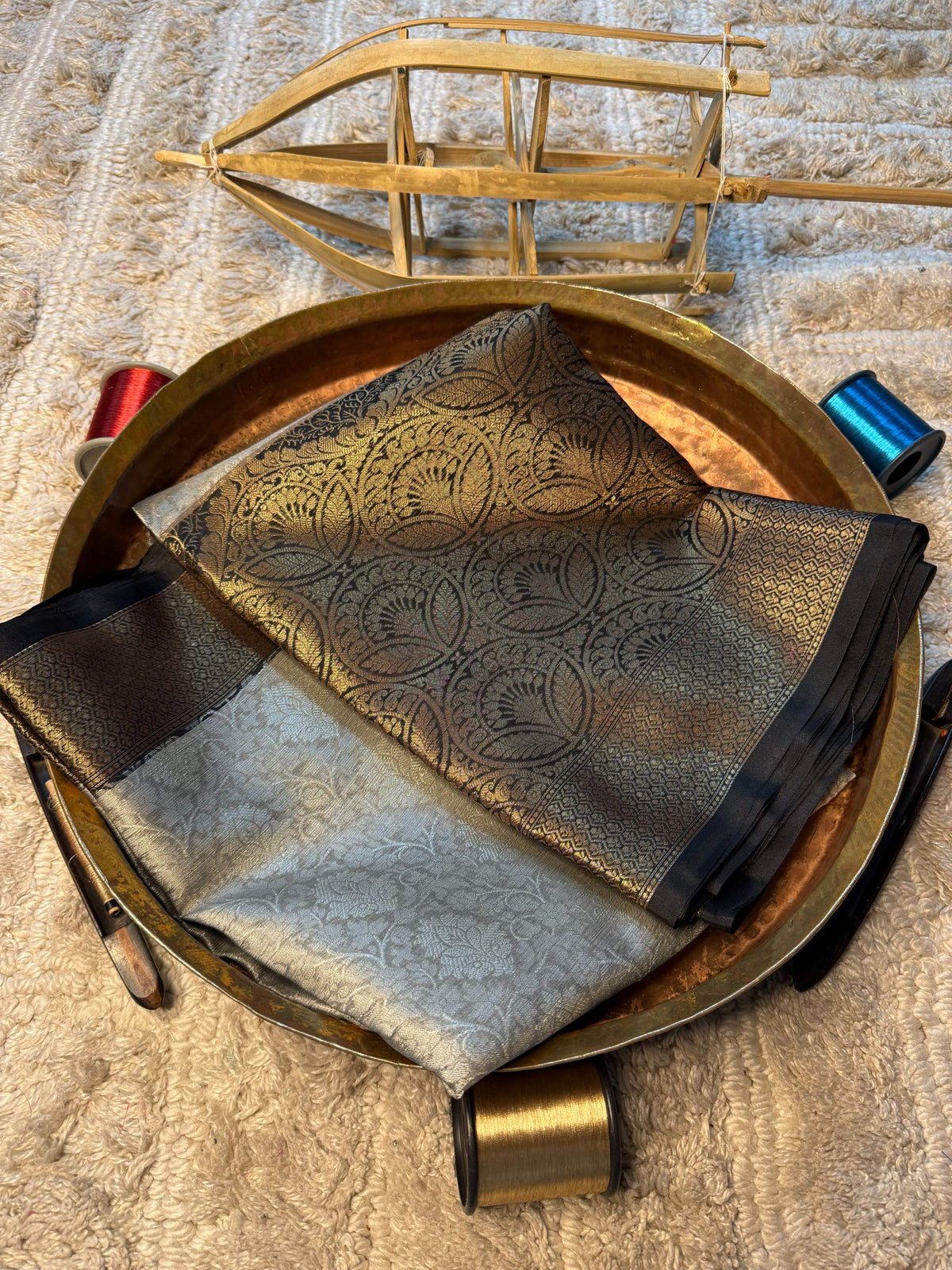 Eccentric zari weave Softsilk Banarasi Saree