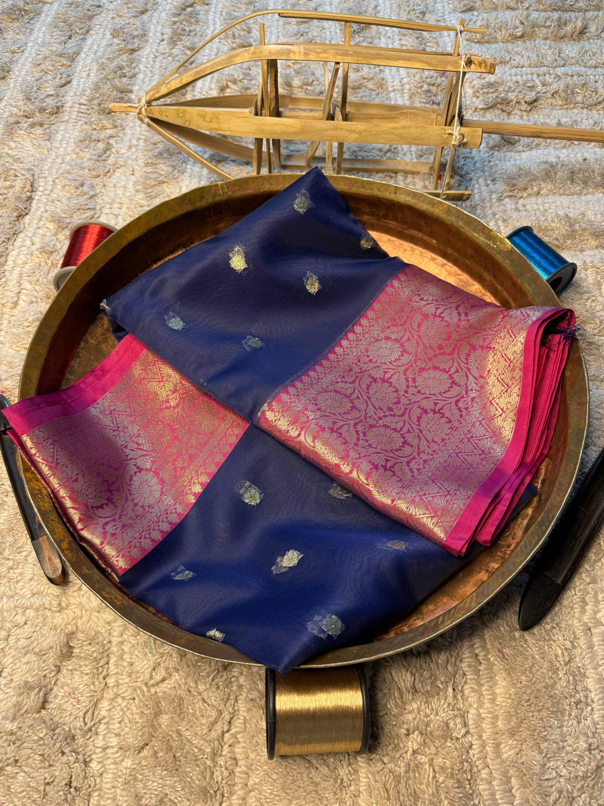 Eccentric zari weave Softsilk Banarasi Saree