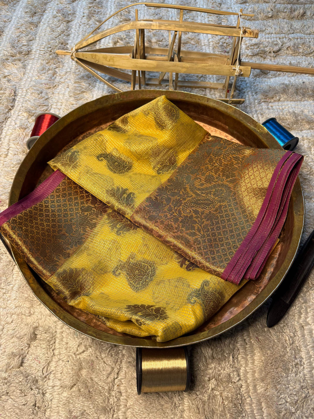 Eccentric zari weave Softsilk Banarasi Saree