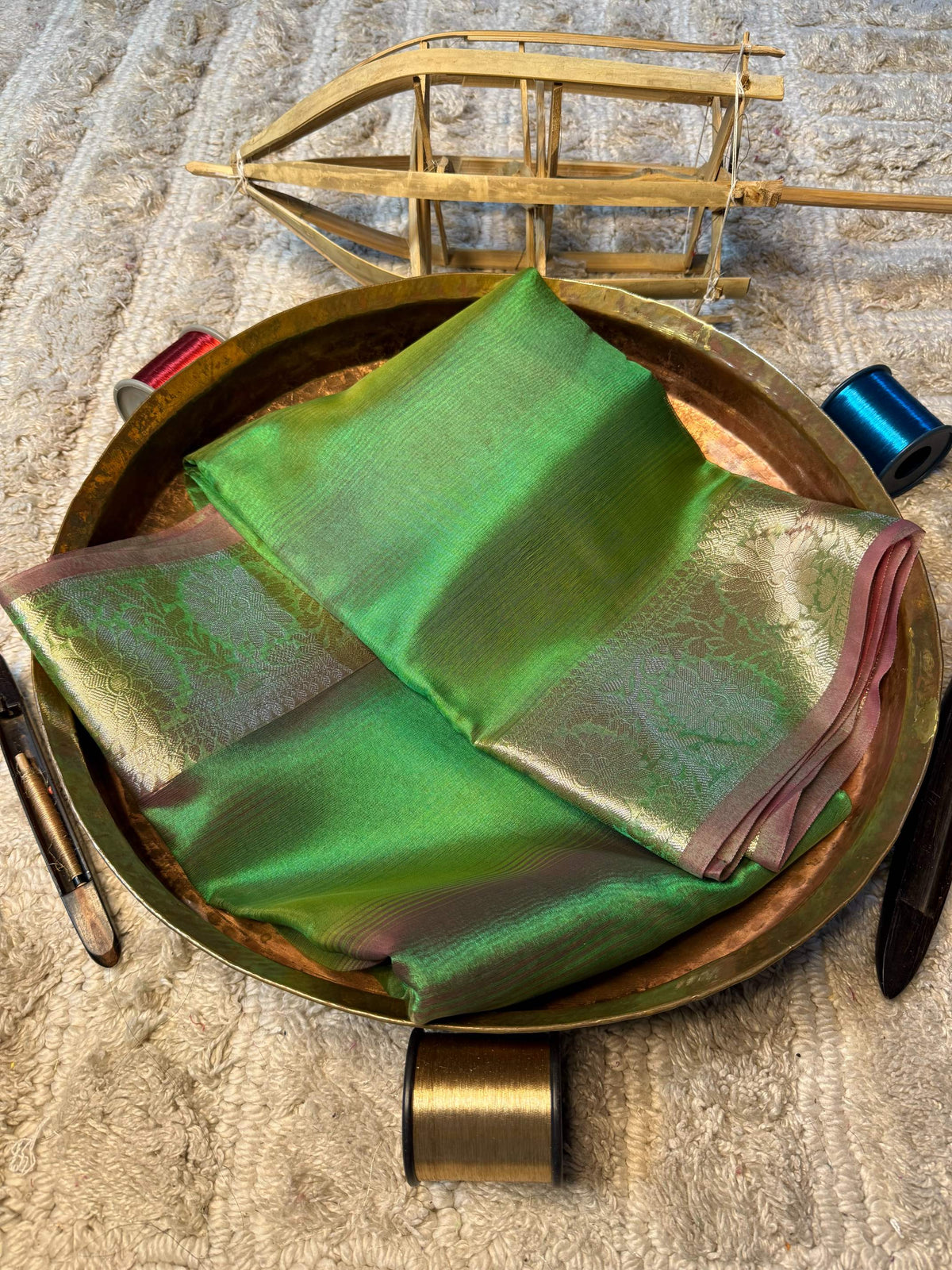Eccentric zari weave Softsilk Banarasi Saree