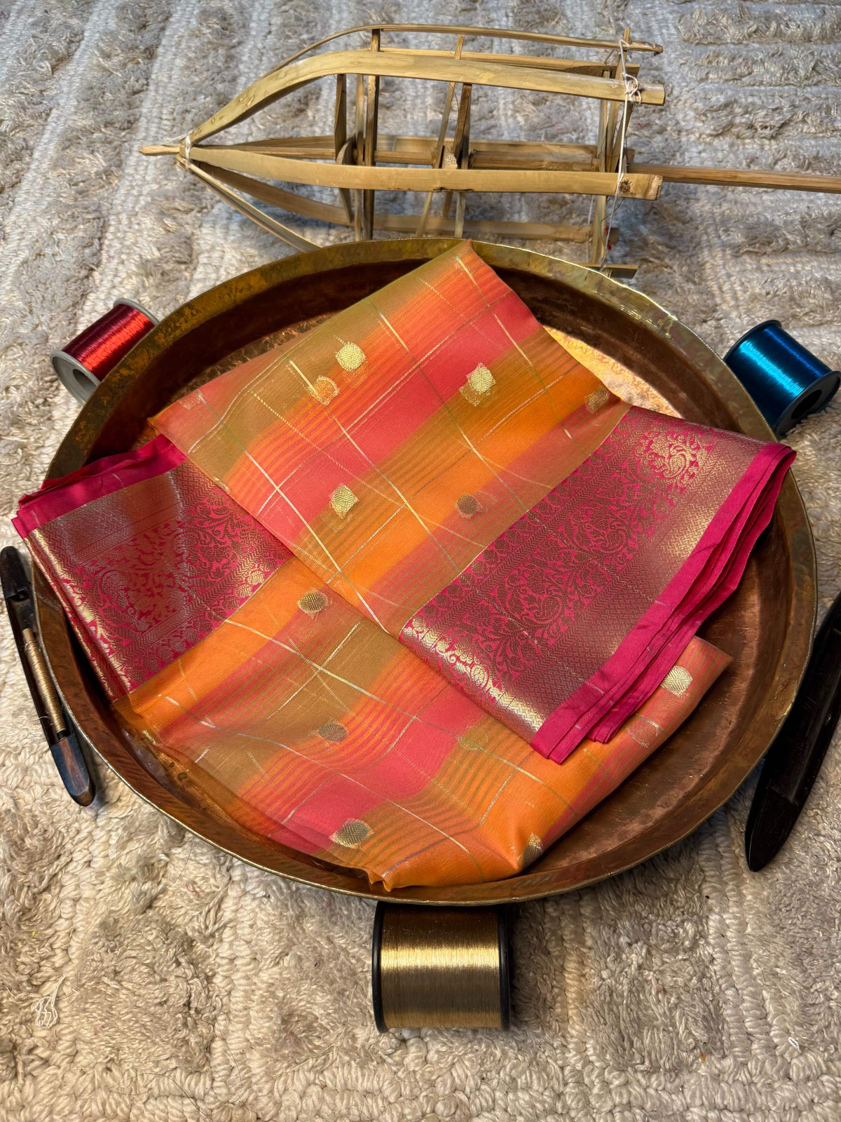 Eccentric zari weave Softsilk Banarasi Saree