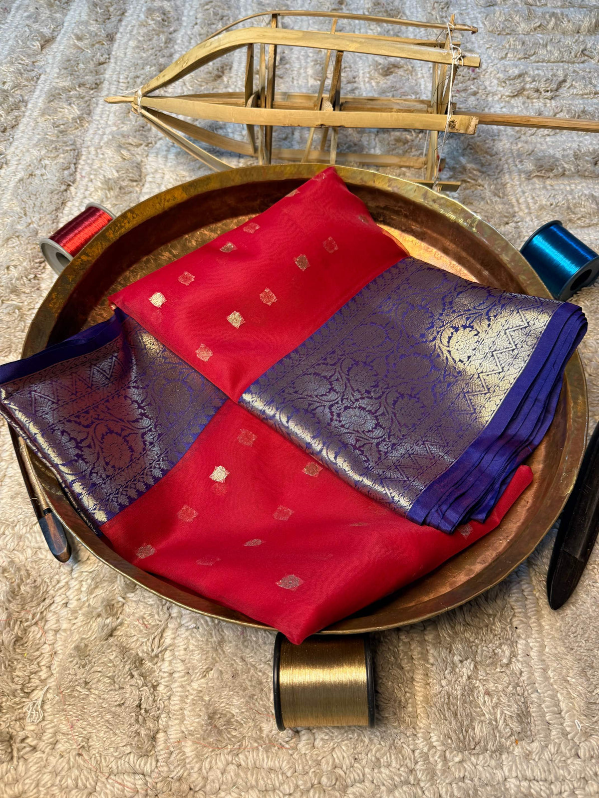 Eccentric zari weave Softsilk Banarasi Saree