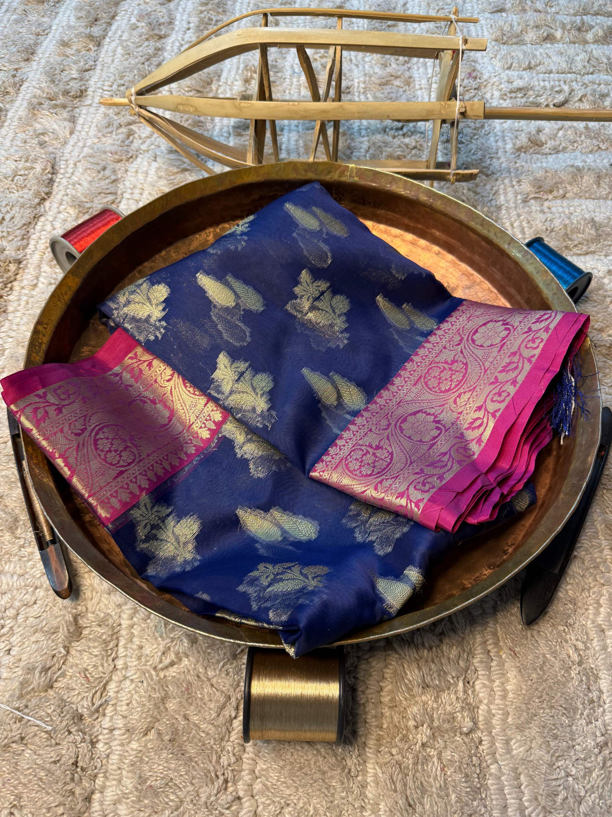 Eccentric zari weave Softsilk Banarasi Saree