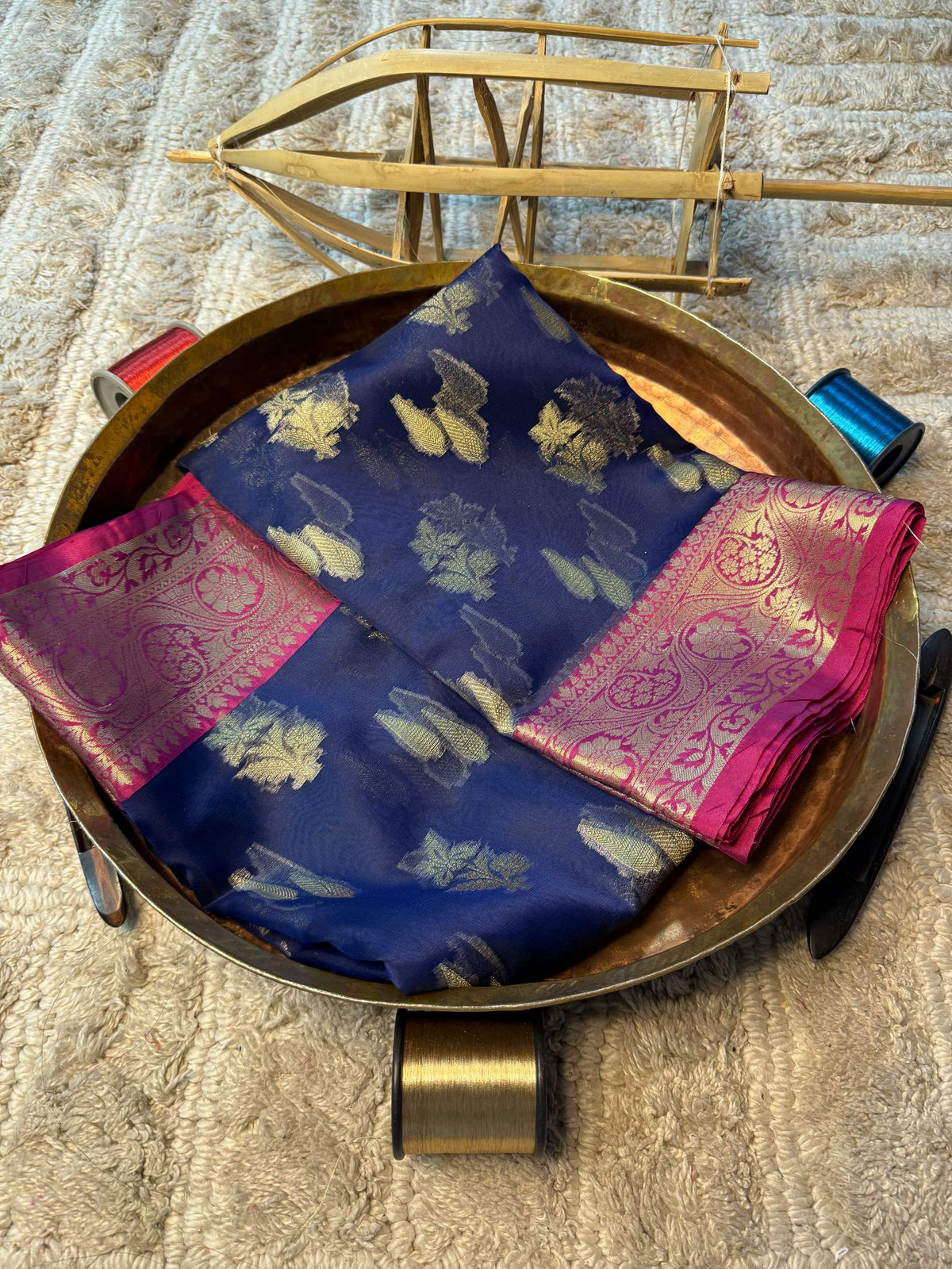 Eccentric zari weave Softsilk Banarasi Saree