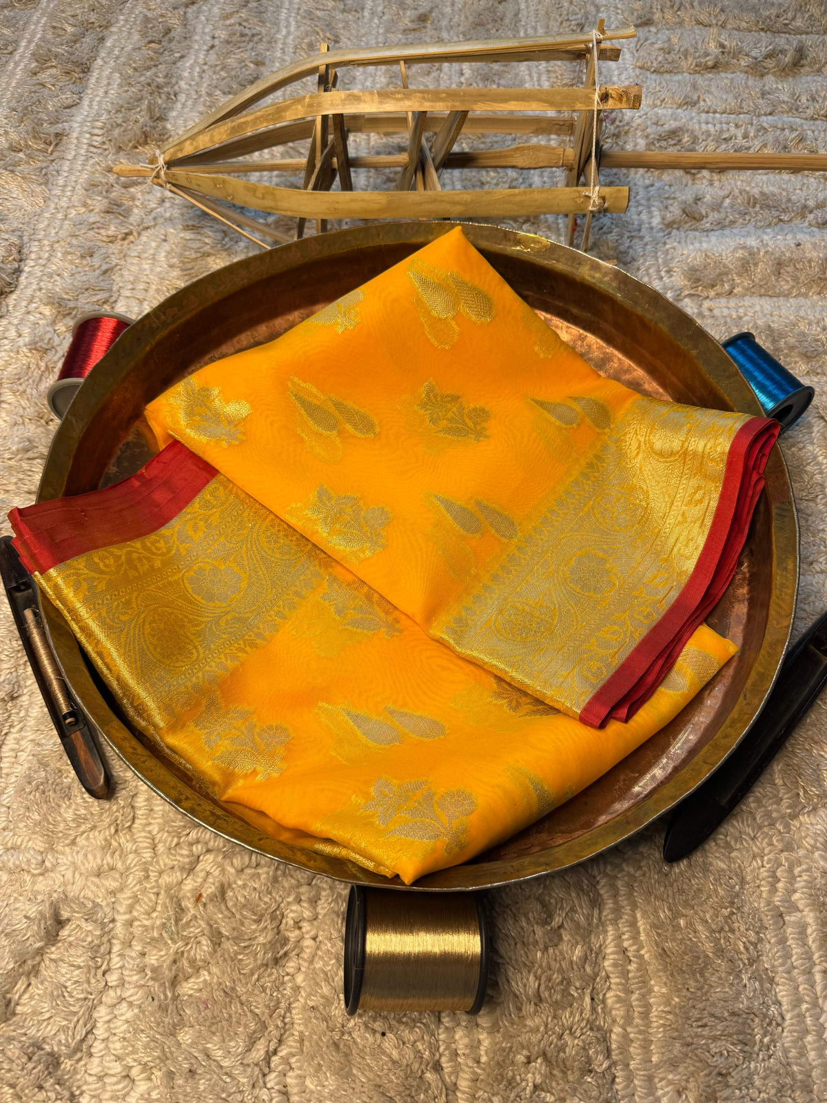 Eccentric zari weave Softsilk Banarasi Saree