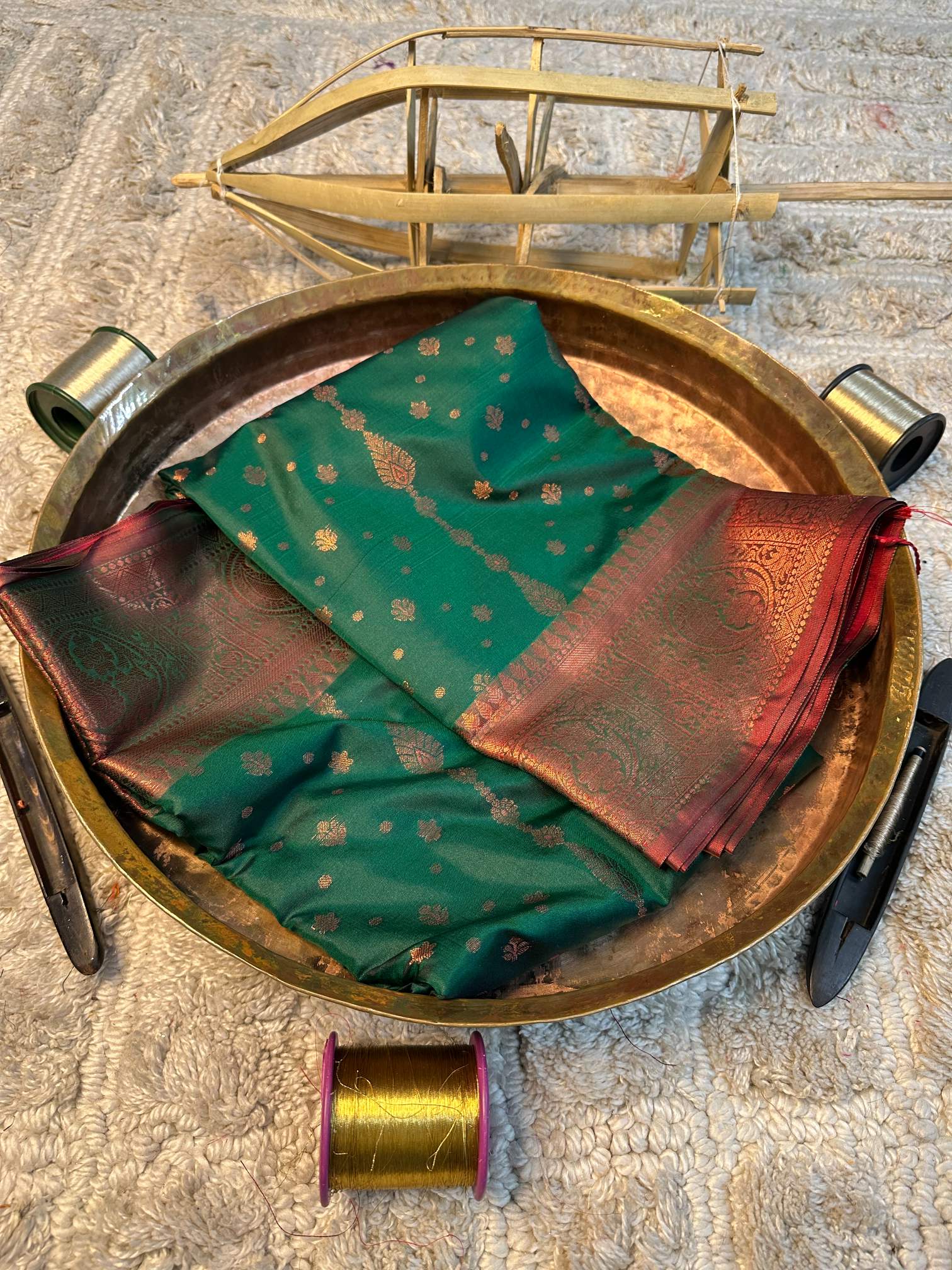 Soft Cotton Silk Rtique Zari Banarasi Saree