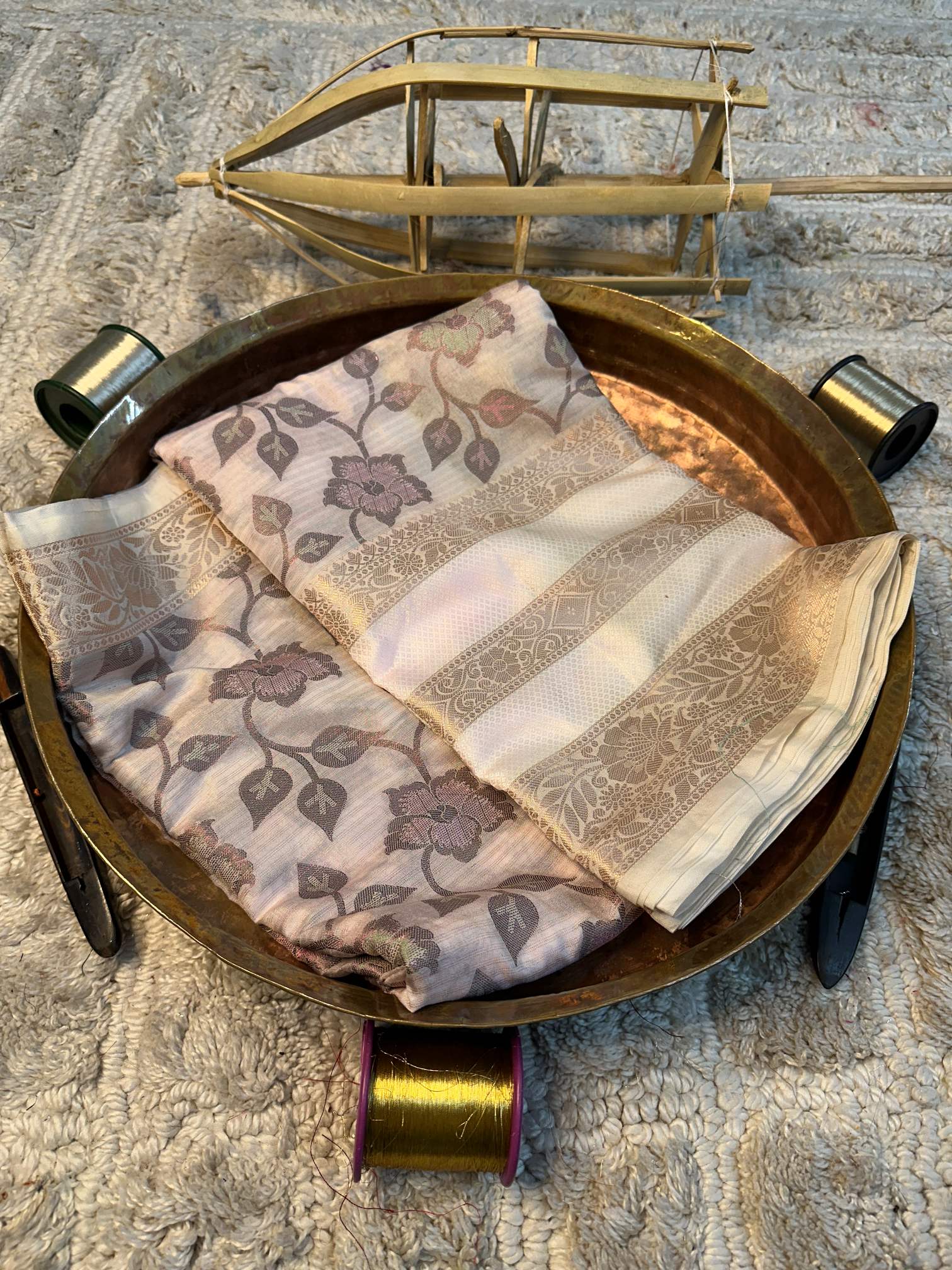 Soft Cotton Silk Rtique Zari Banarasi Saree