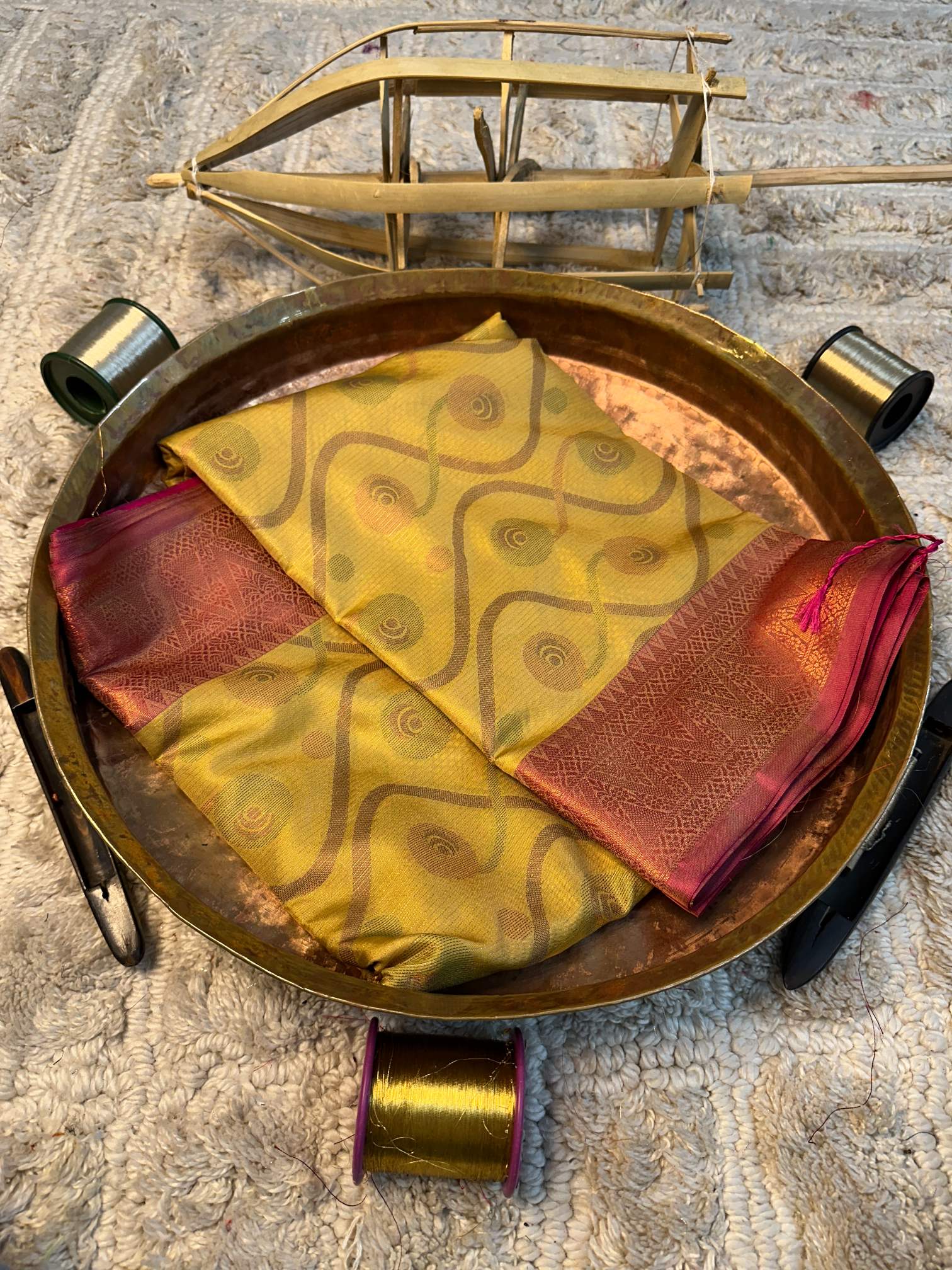 Soft Cotton Silk Rtique Zari Banarasi Saree