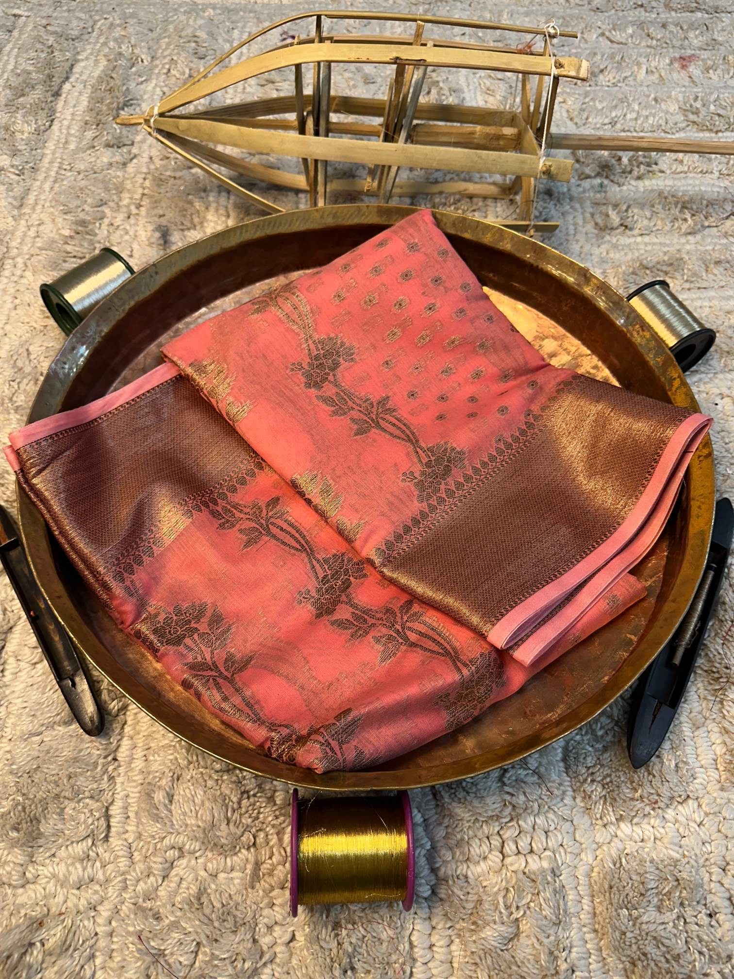Soft Cotton Silk Rtique Zari Banarasi Saree