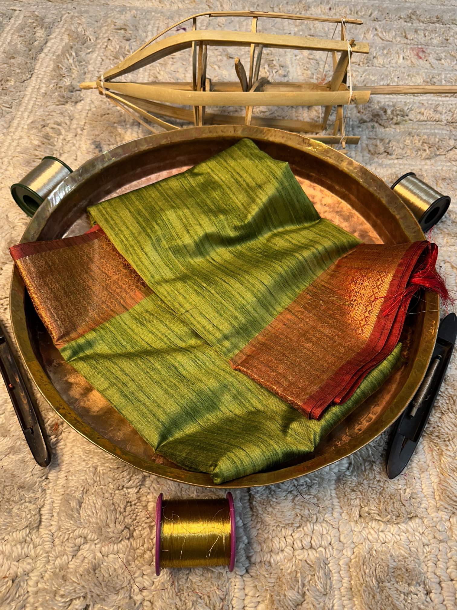 Soft Cotton Silk Rtique Zari Banarasi Saree