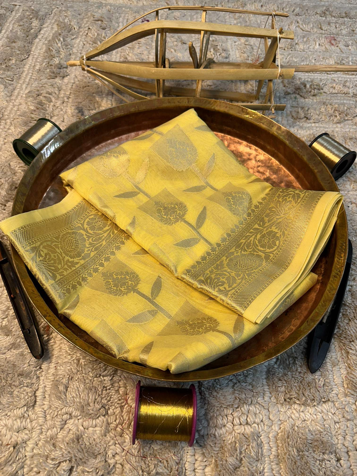 Soft Cotton Silk Rtique Zari Banarasi Saree