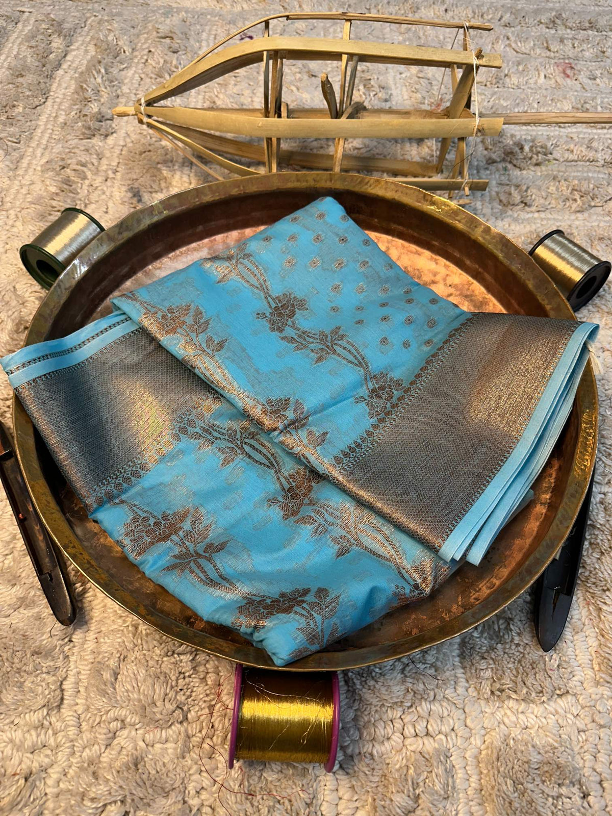 Soft Cotton Silk Rtique Zari Banarasi Saree