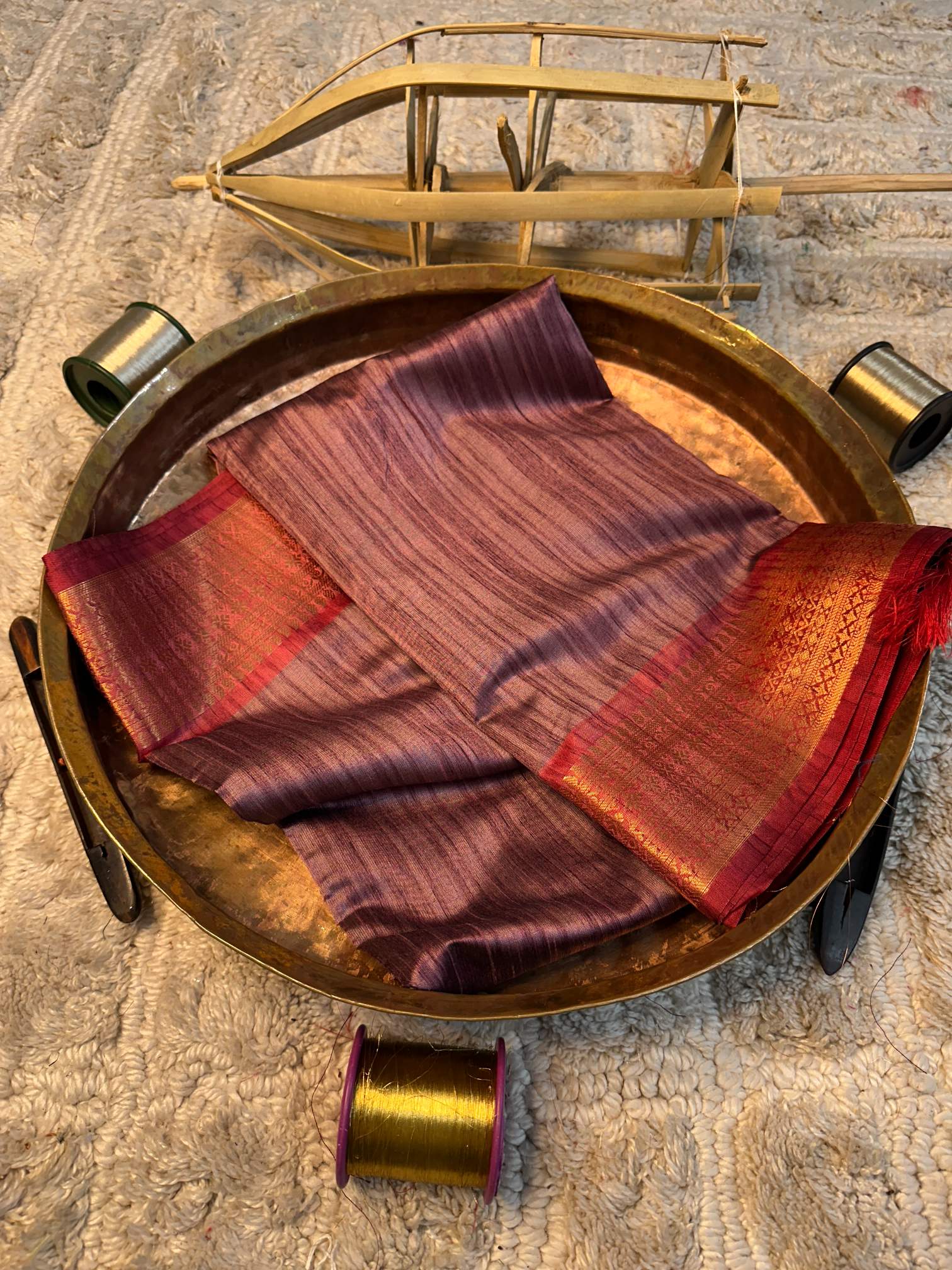 Soft Cotton Silk Rtique Zari Banarasi Saree