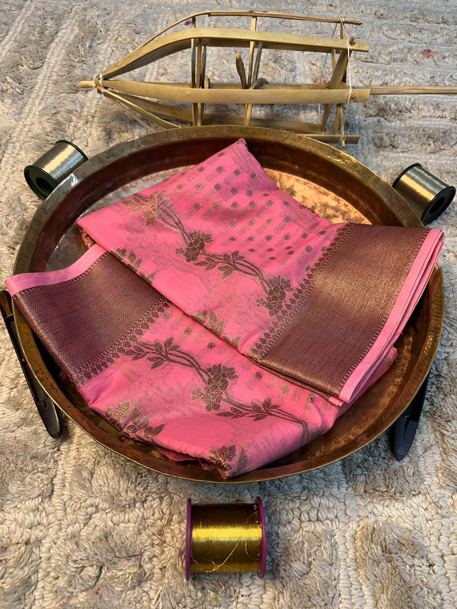 Soft Cotton Silk Rtique Zari Banarasi Saree