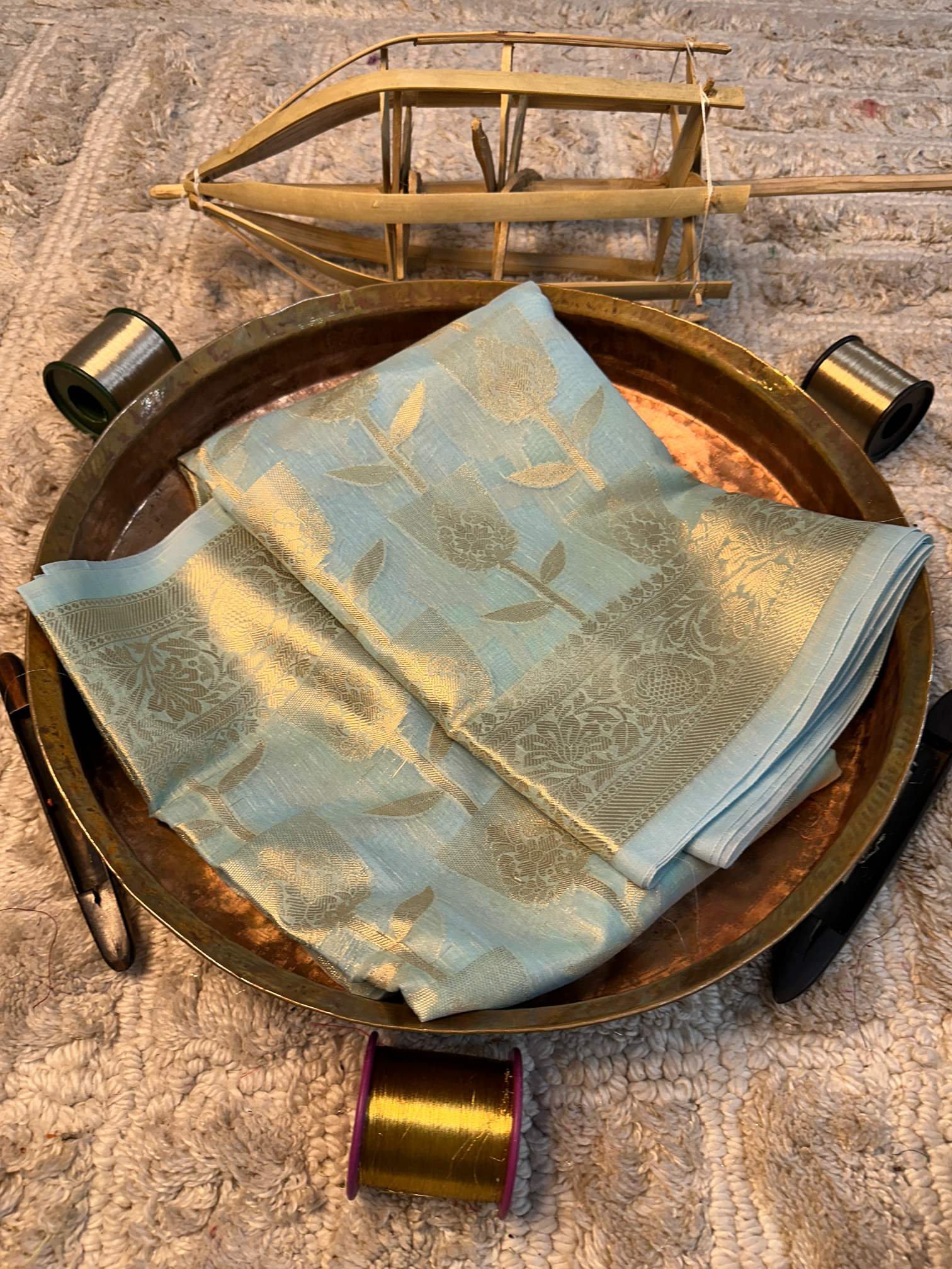 Soft Cotton Silk Rtique Zari Banarasi Saree