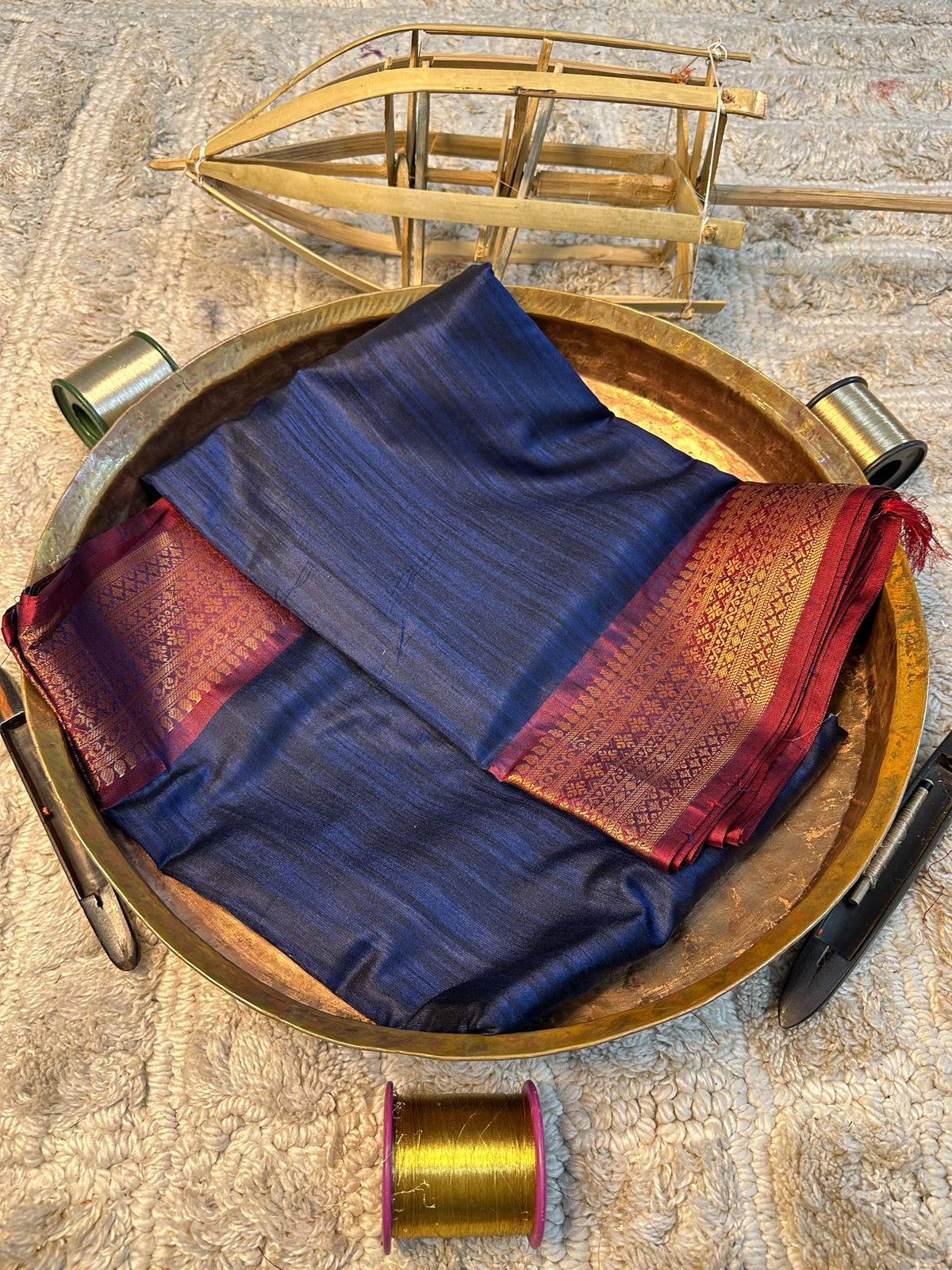 Soft Cotton Silk Rtique Zari Banarasi Saree