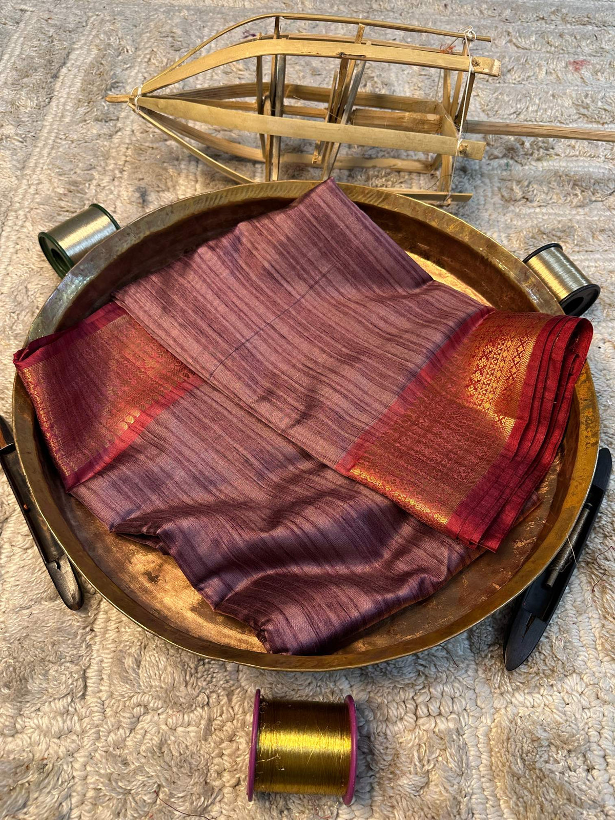 Soft Cotton Silk Rtique Zari Banarasi Saree
