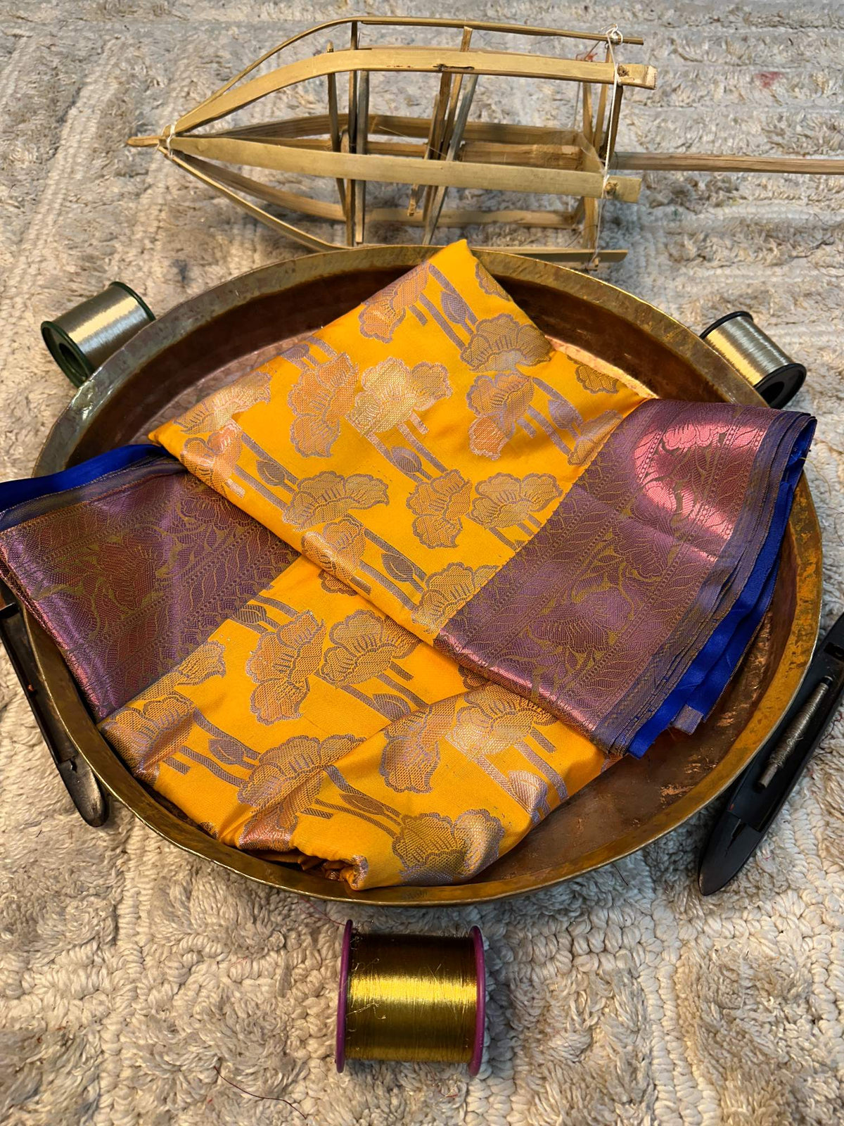 Soft Cotton Silk Rtique Zari Banarasi Saree