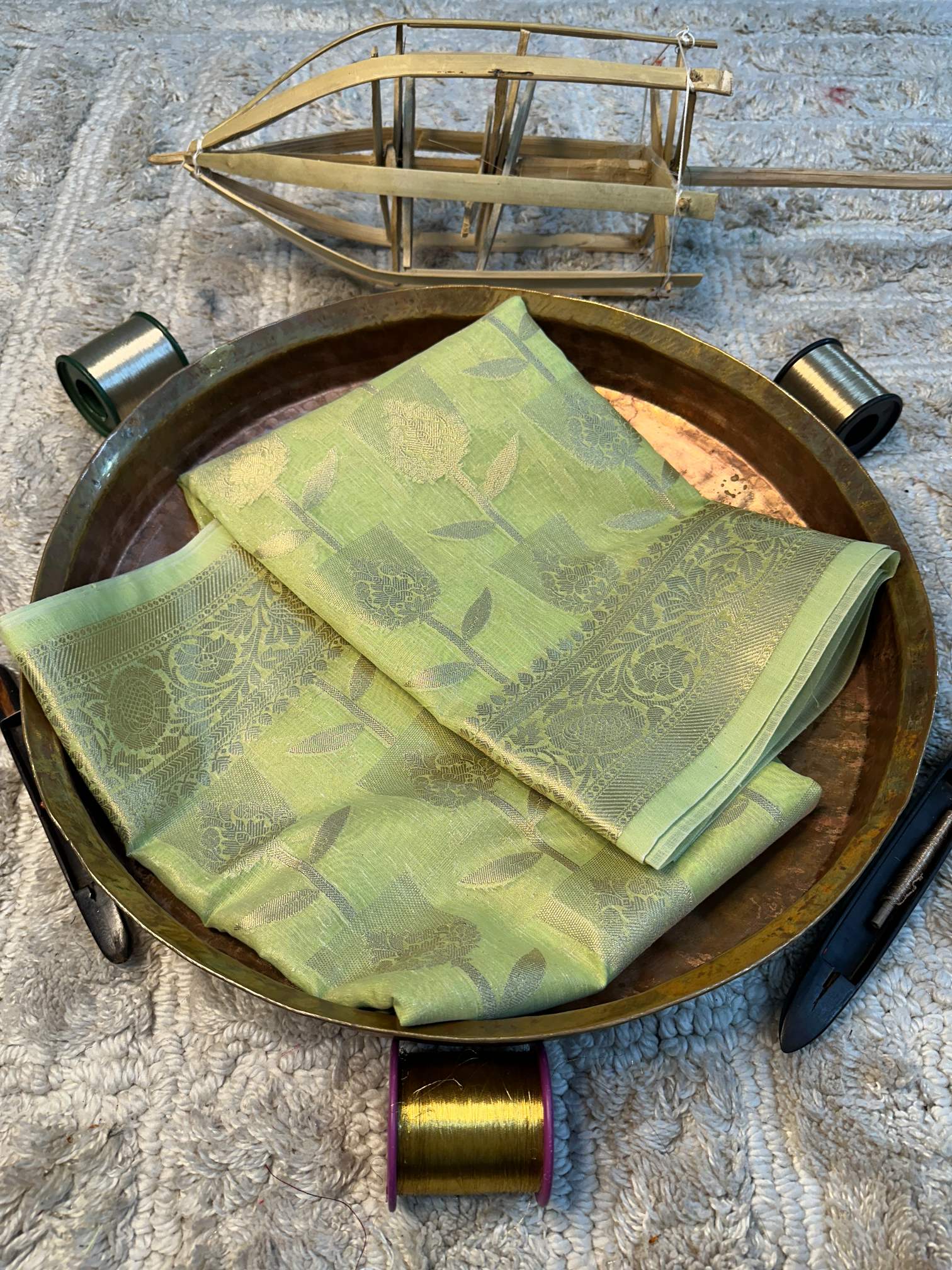 Soft Cotton Silk Rtique Zari Banarasi Saree