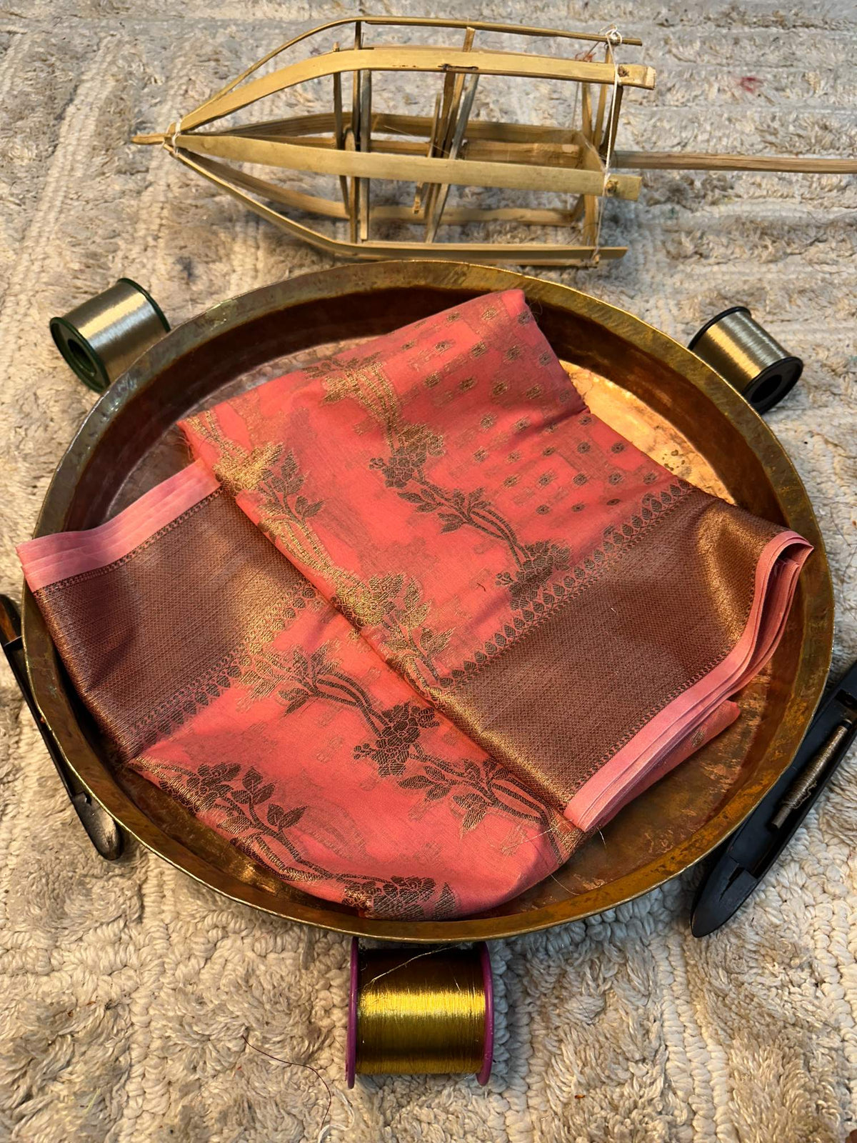 Soft Cotton Silk Rtique Zari Banarasi Saree