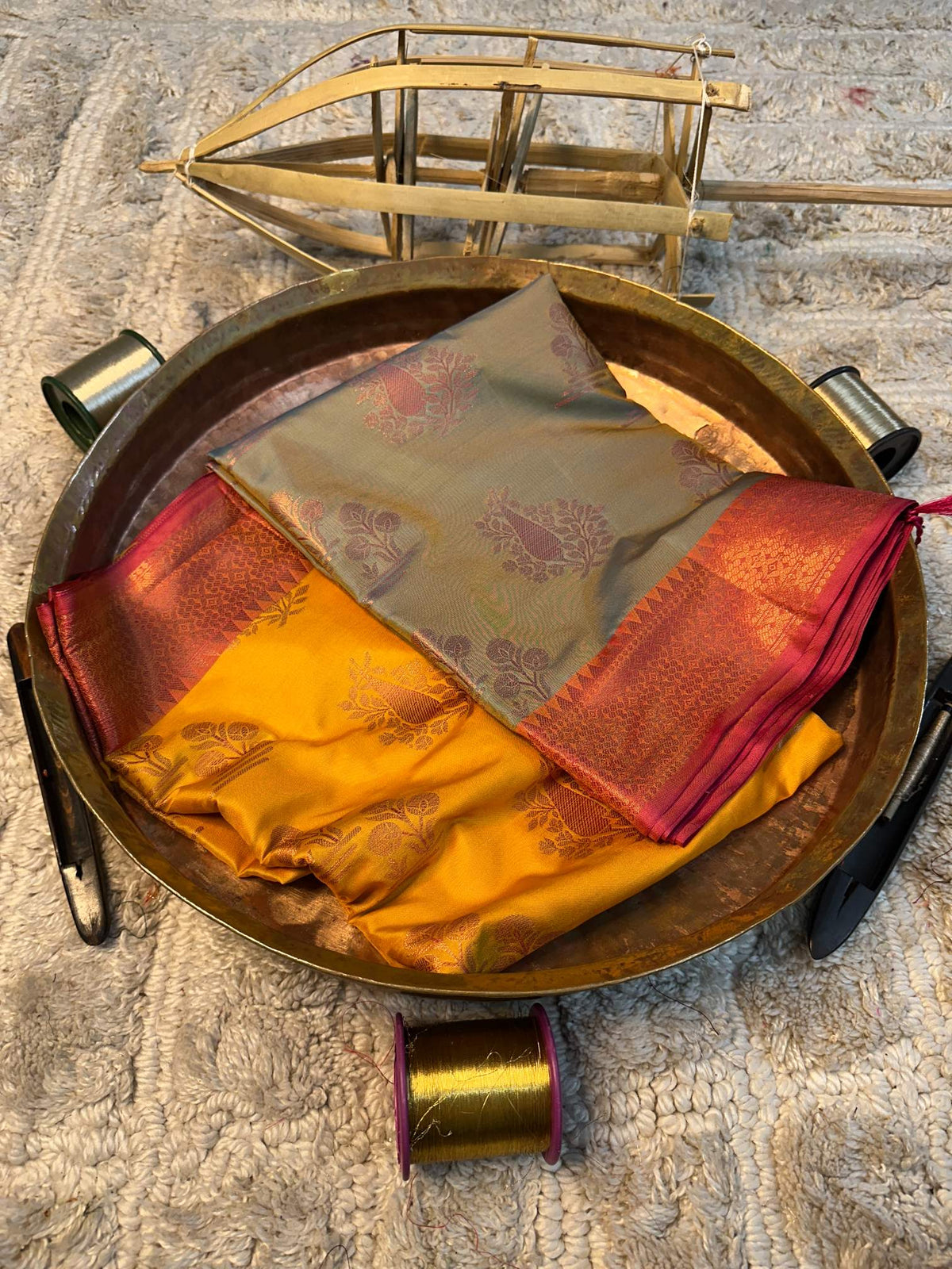 Soft Cotton Silk Rtique Zari Banarasi Saree