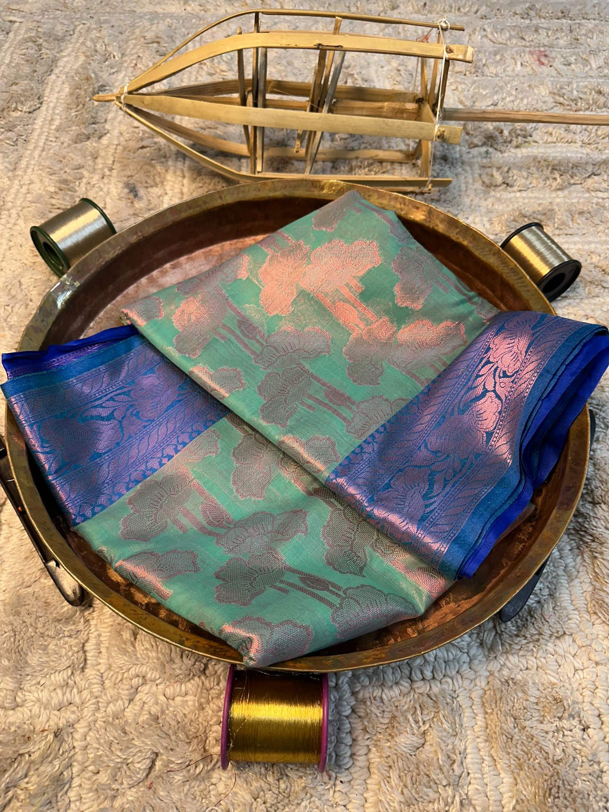 Soft Cotton Silk Rtique Zari Banarasi Saree