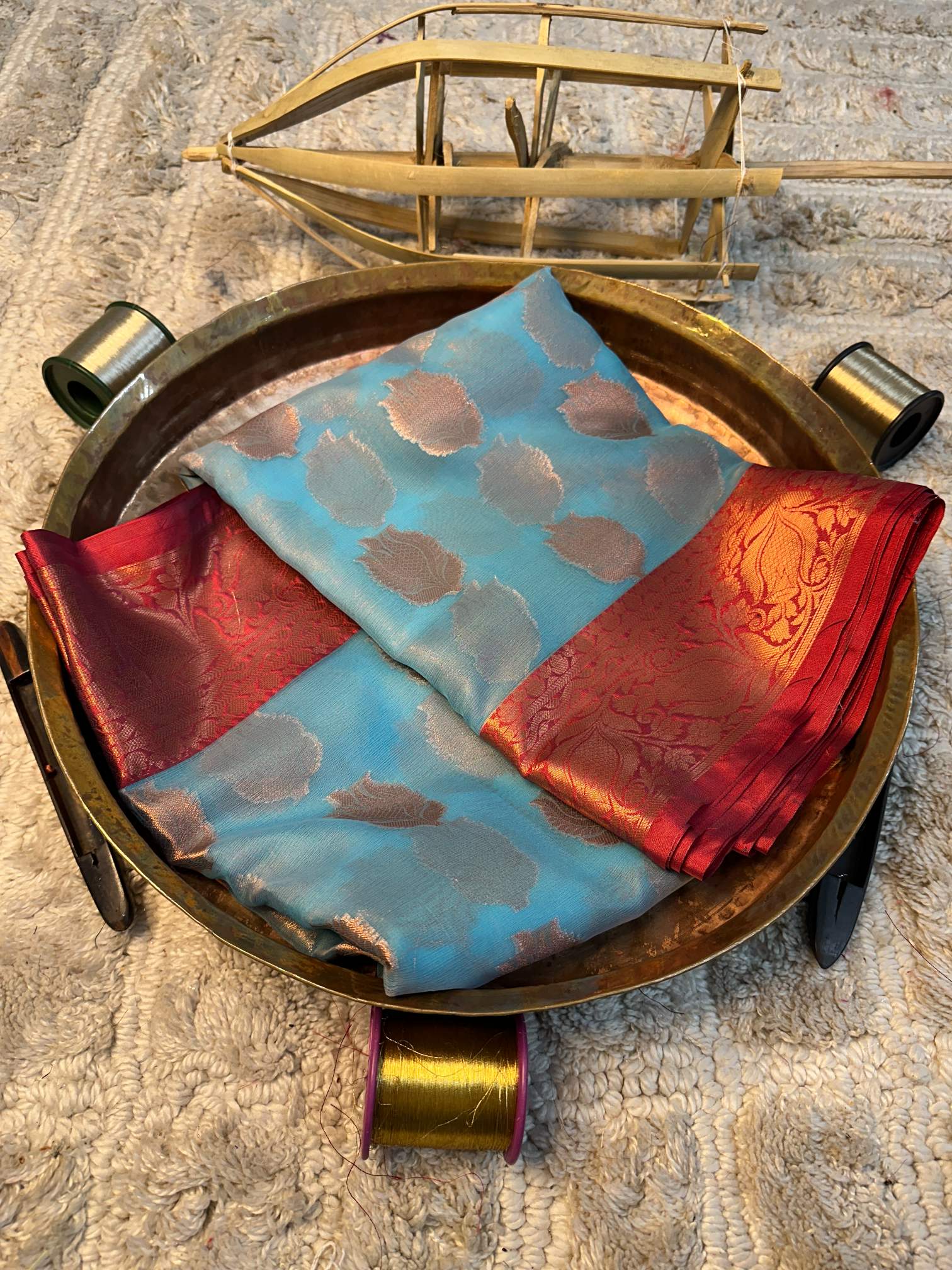 Soft Cotton Silk Rtique Zari Banarasi Saree