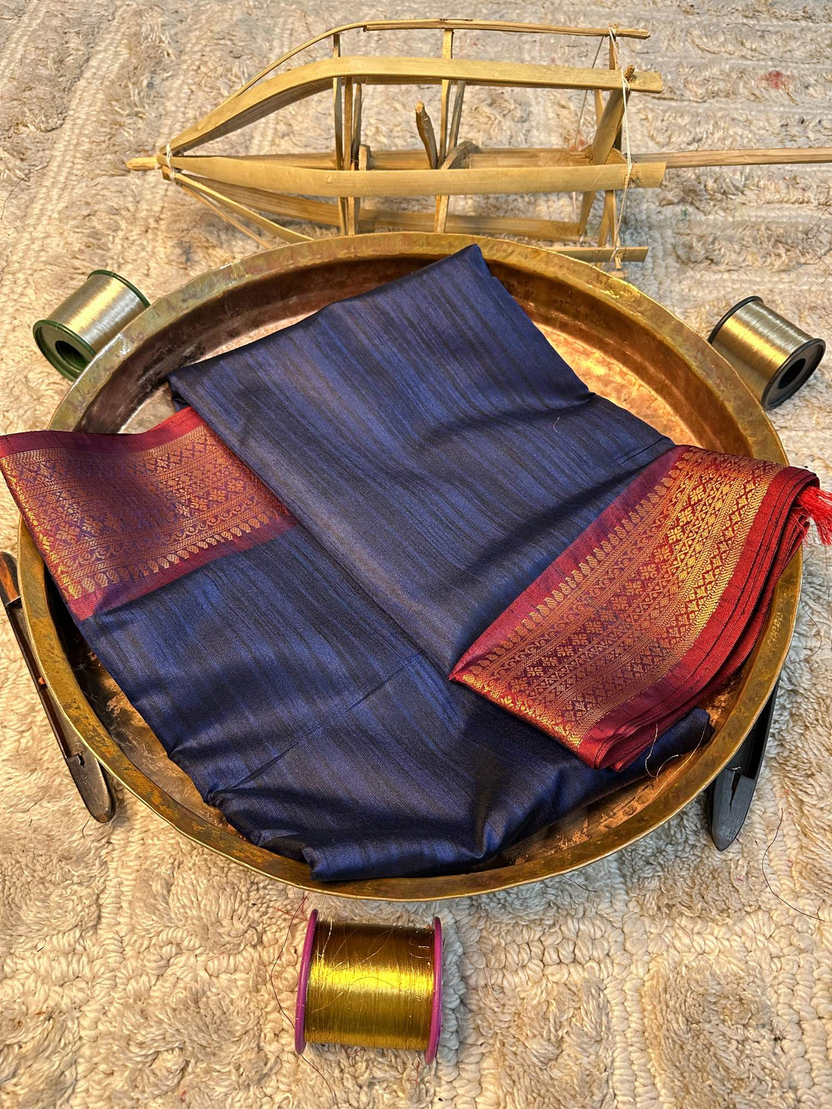 Soft Cotton Silk Rtique Zari Banarasi Saree