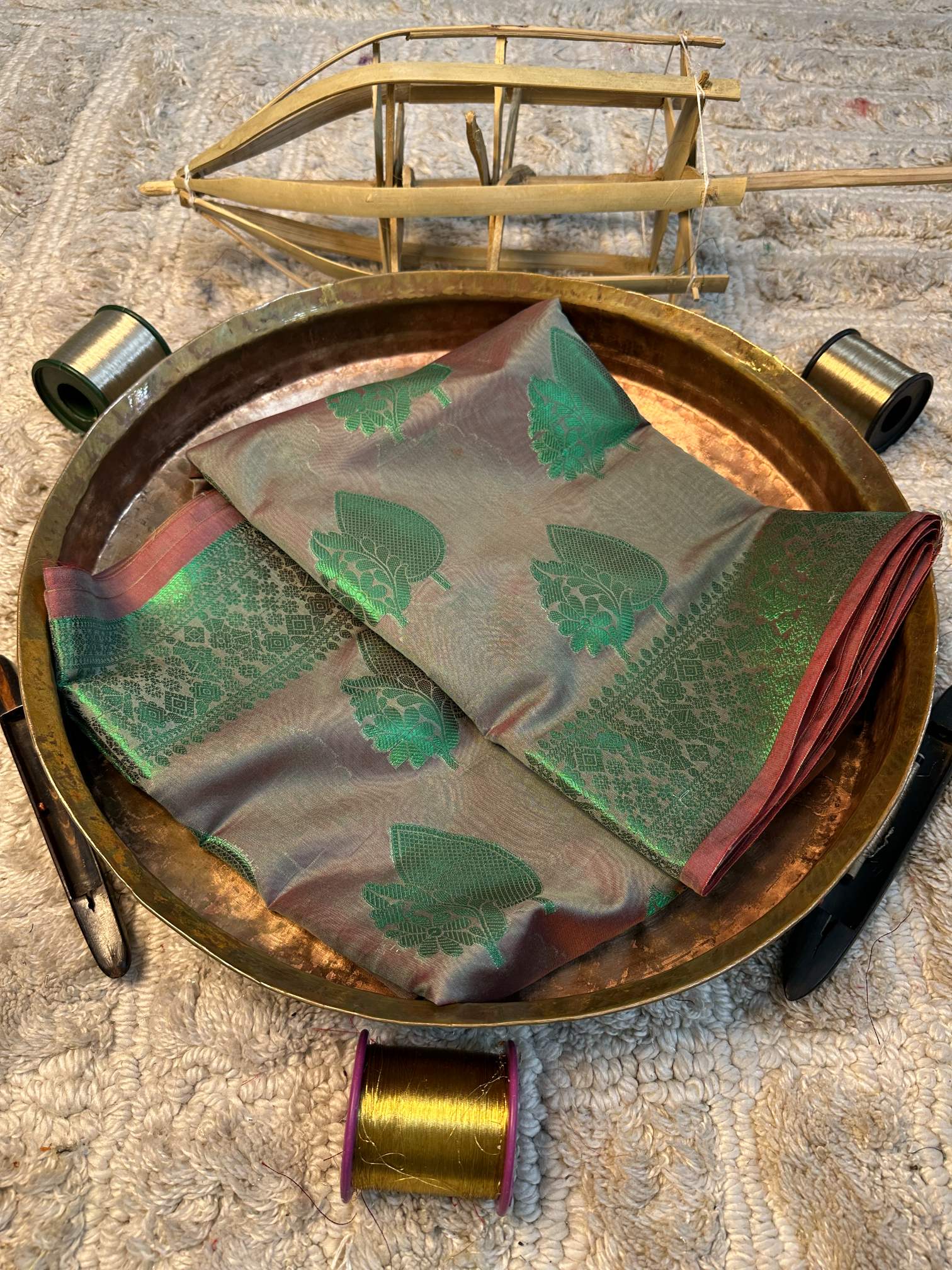 Soft Cotton Silk Rtique Zari Banarasi Saree