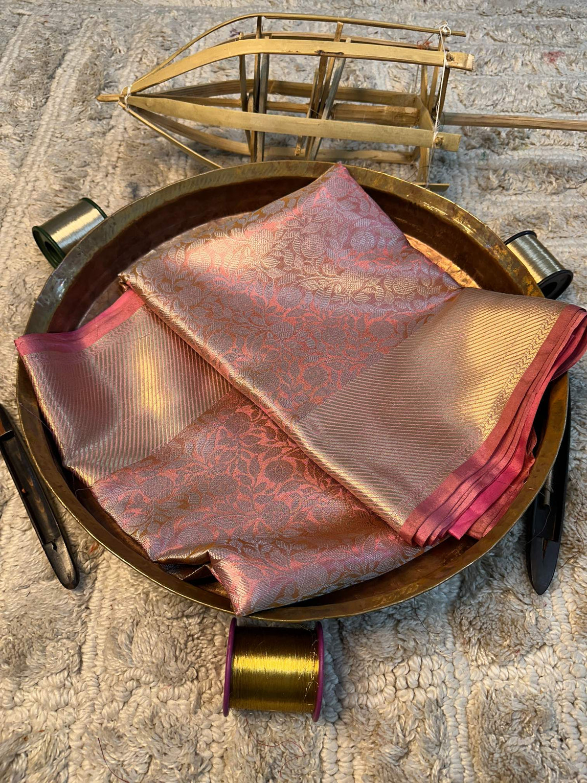 Soft Cotton Silk Rtique Zari Banarasi Saree