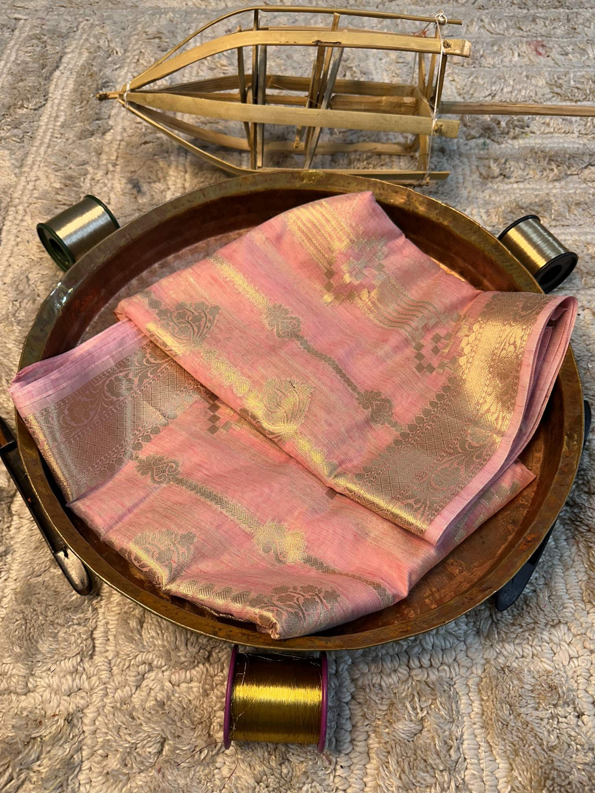Soft Cotton Silk Rtique Zari Banarasi Saree