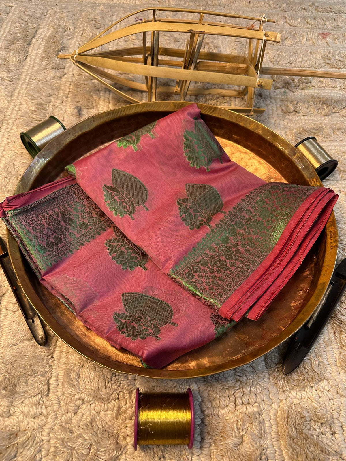 Soft Cotton Silk Rtique Zari Banarasi Saree