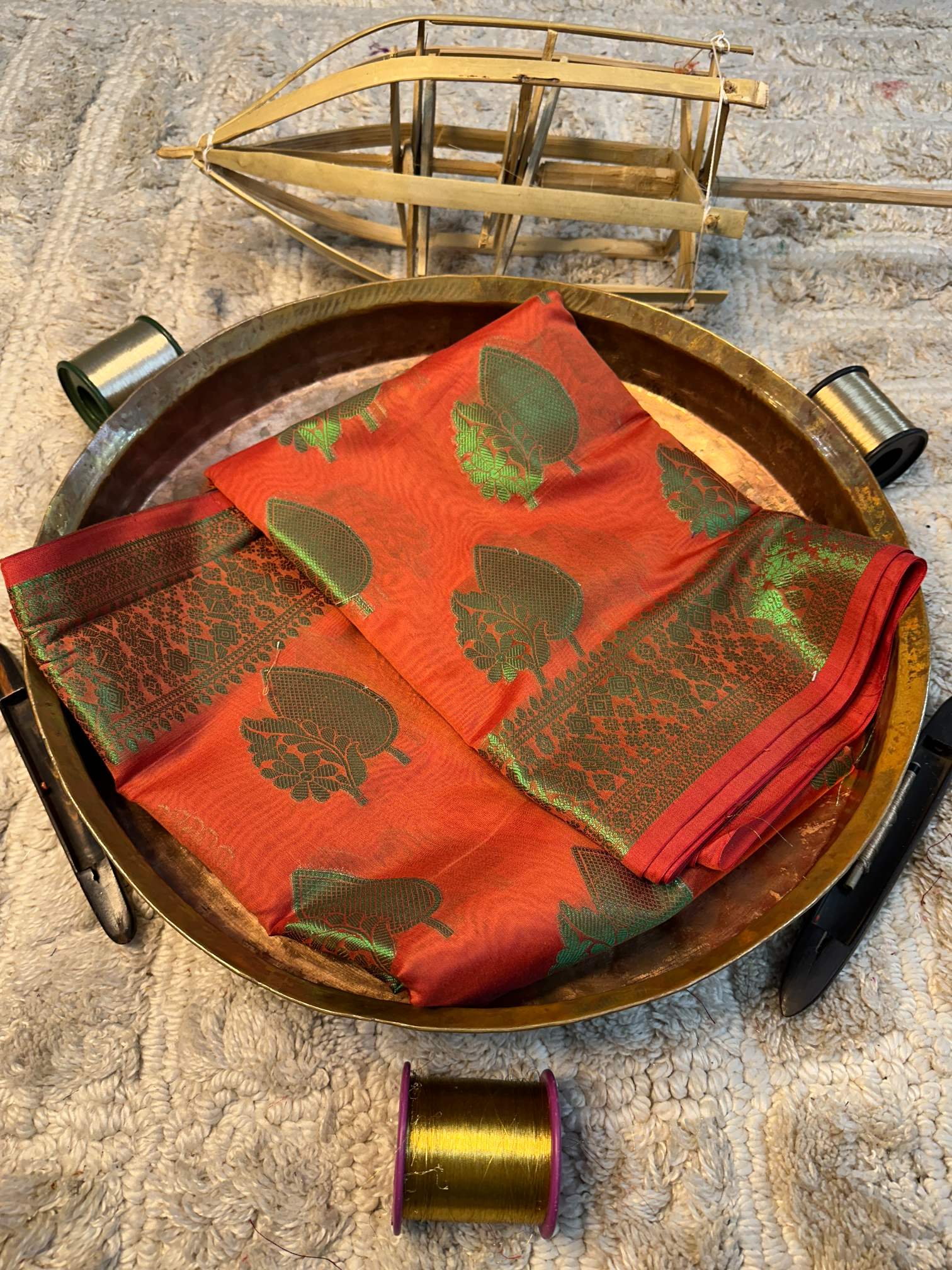 Soft Cotton Silk Rtique Zari Banarasi Saree